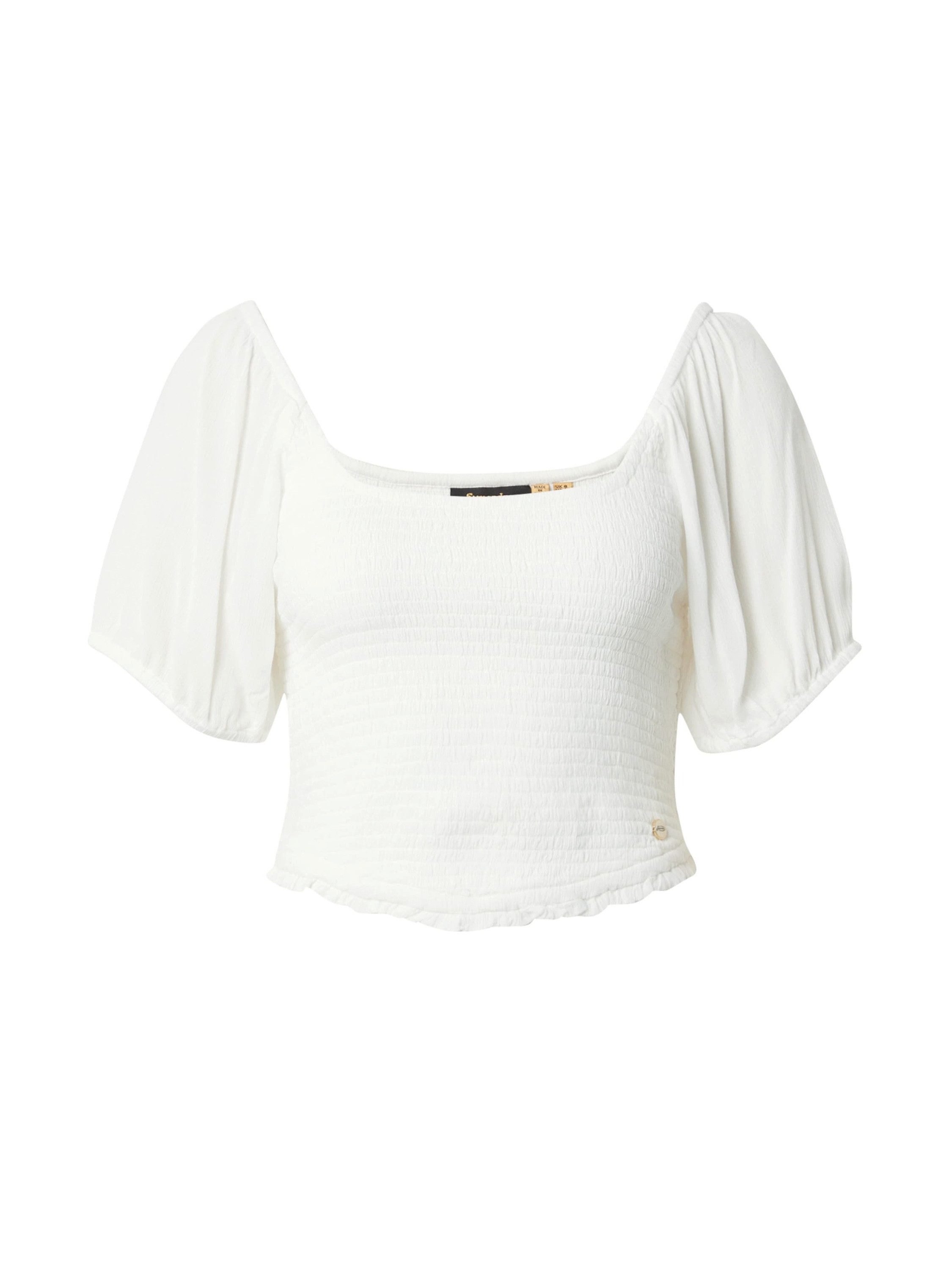 Superdry Funktionsbluse (1-tlg) Drapiert/gerafft