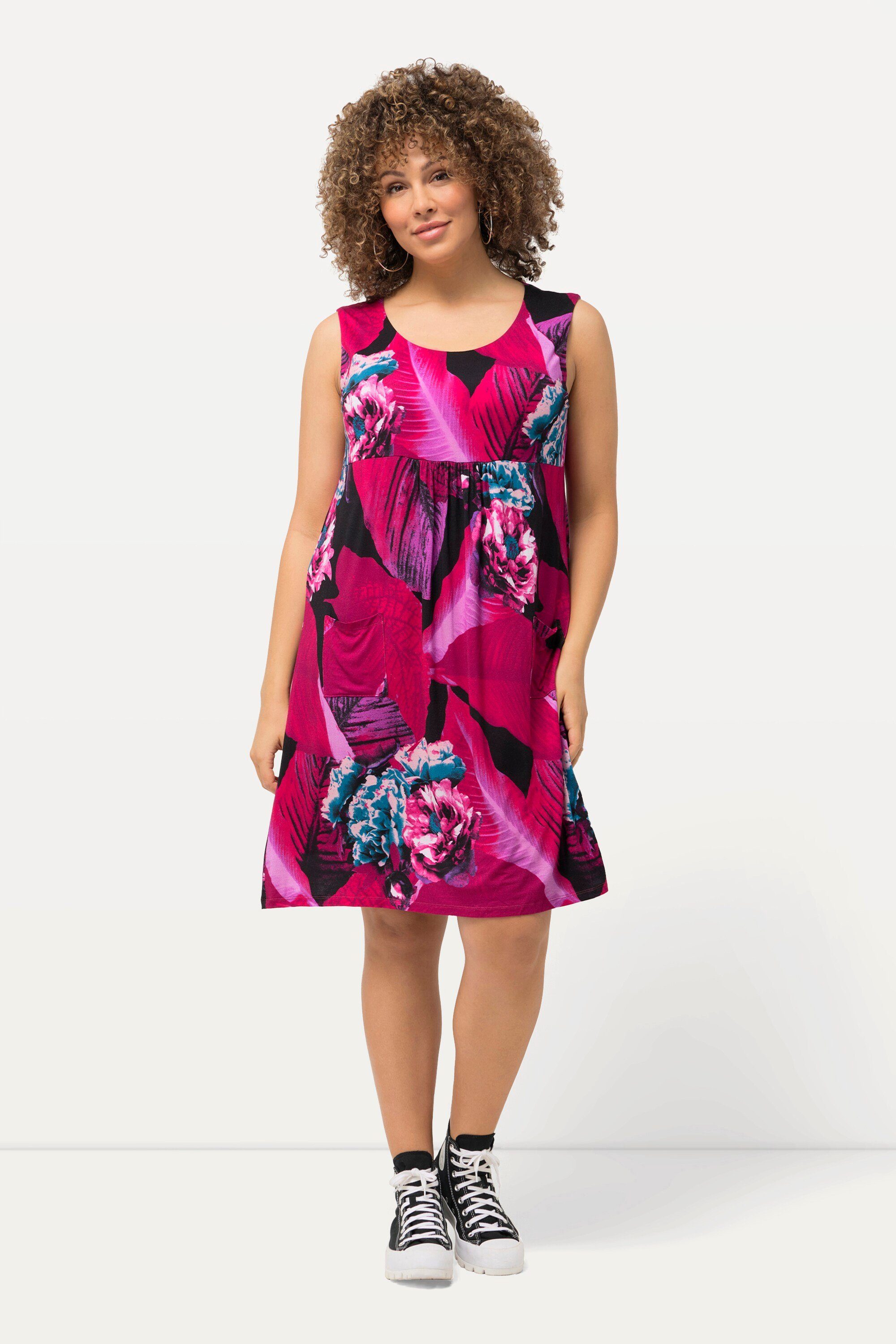 Ulla Popken Minikleid Jersey-Minikleid A-Linie Rundhals günstig online kaufen