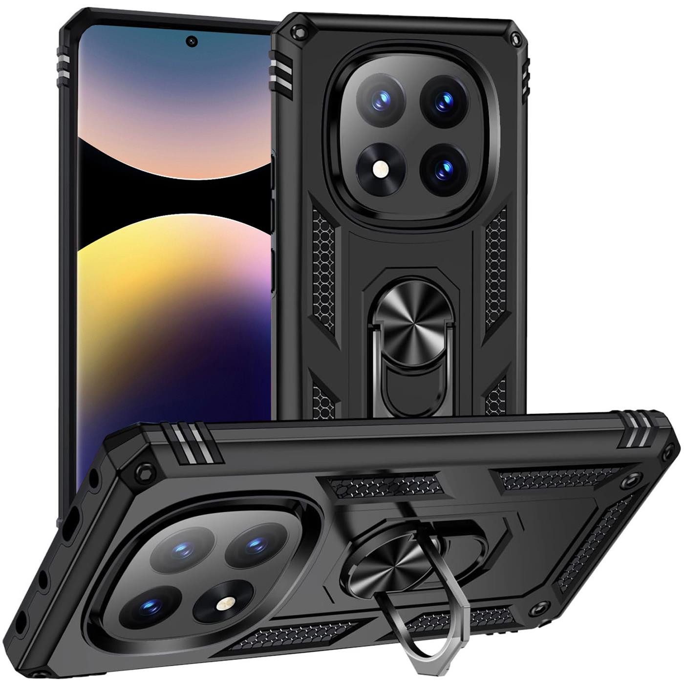 CoolGadget Handyhülle Armor Shield Case für Xiaomi Redmi Note 14 Pro 5G 6,67 Zoll, Outdoor Cover mit Magnet Ringhalterung Hülle für Redmi Note 14 Pro 5G