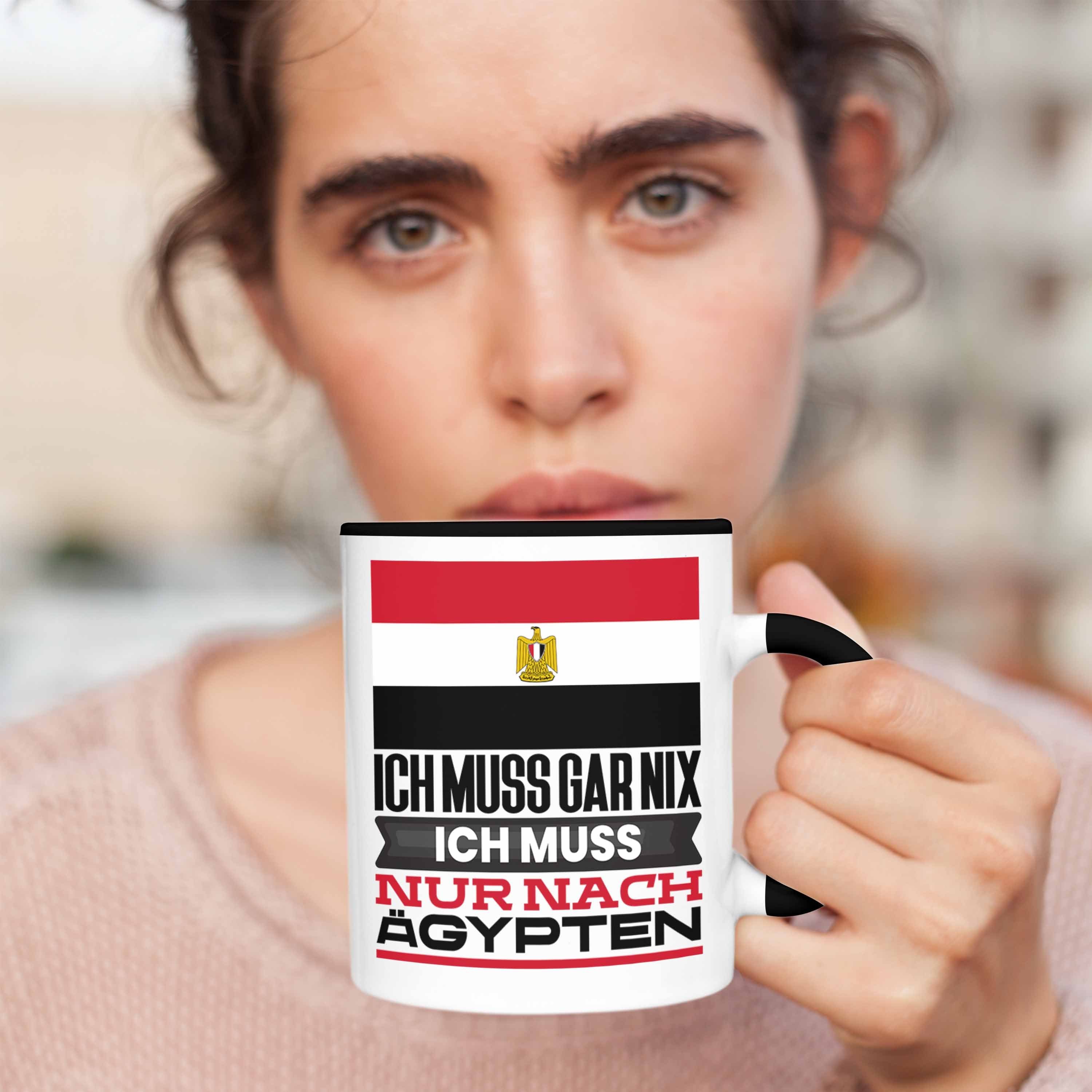 Schwarz Ägypter Tasse Geschenk Tasse Trendation Urlaub Ich Geburtstag für Ägypten Geschenkidee