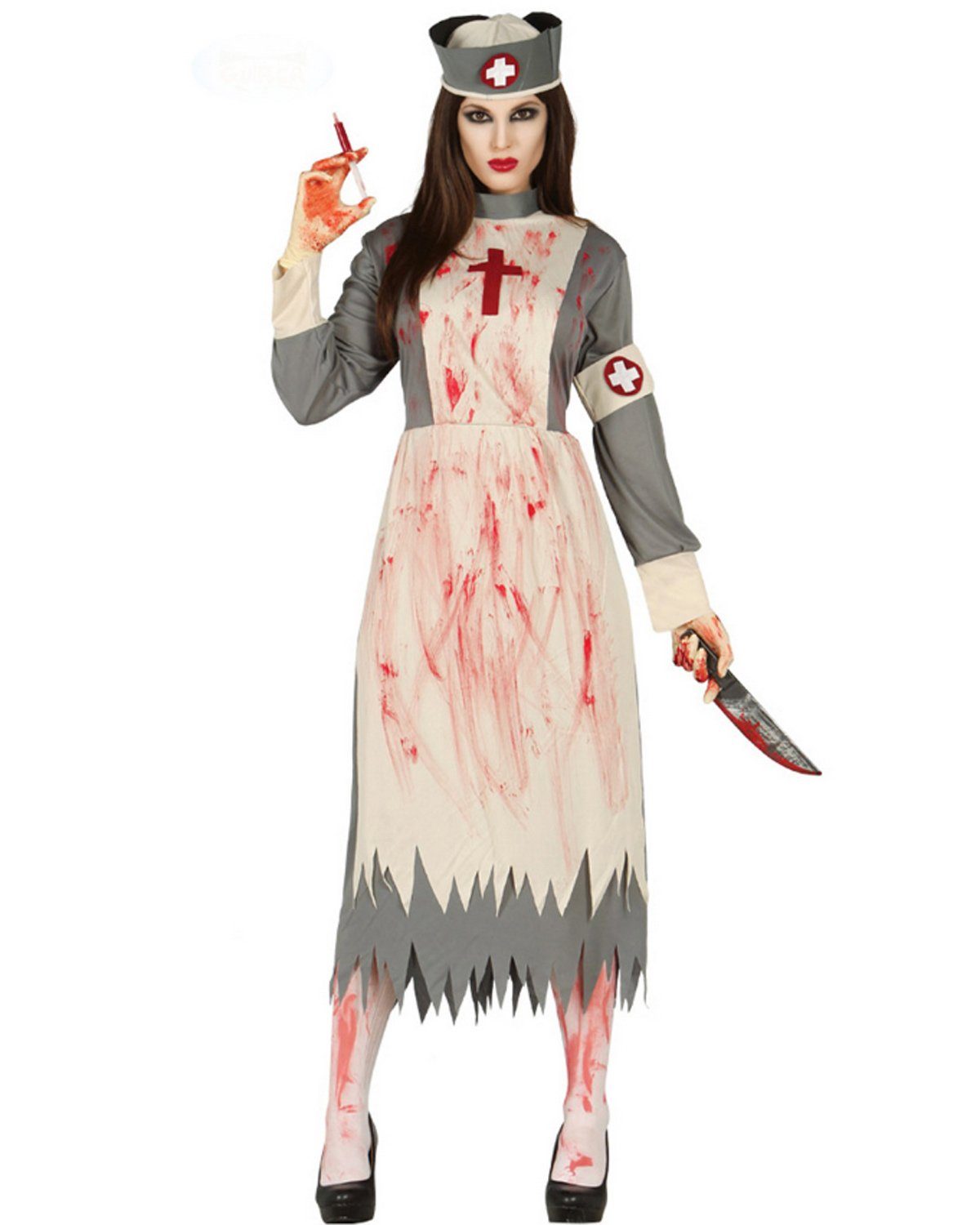 CHAKS Hexen-Kostüm Zombie Krankenschwester Kostüm 'Bloody Nurse' für