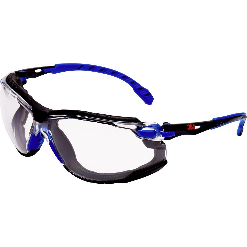 3M Arbeitsschutzbrille 3M S1101SGAFKT Schutzbrille mit Antibeschlag-Schutz Blau-Schwarz DIN