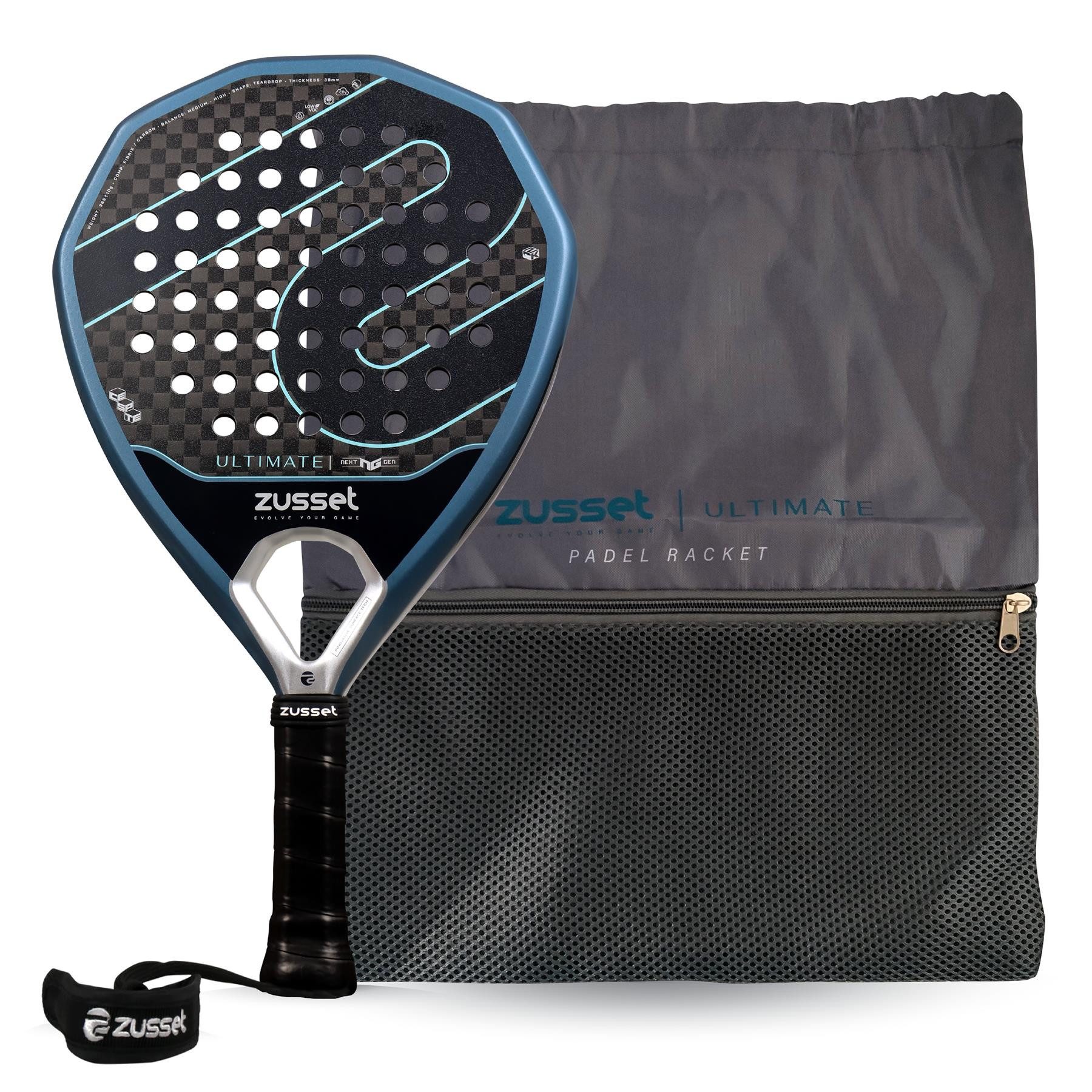Zusset Padelschläger Padel Schläger ULTIMATE 12K Carbon, Diamantform
