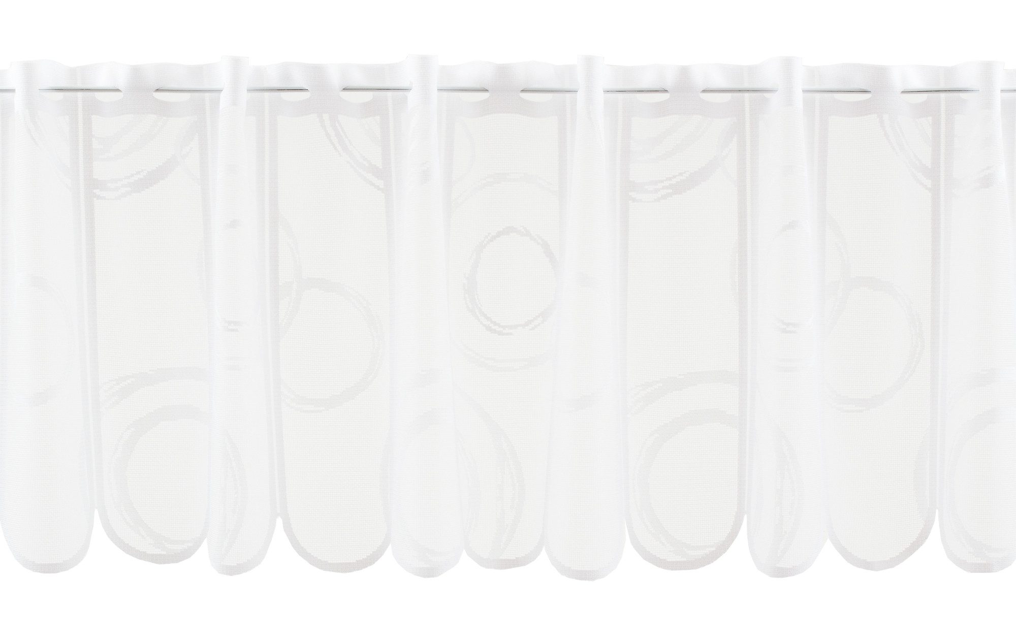 Gardinen Kranzusch Scheibengardine Kringel (1 St), Stangendurchzug, transpa günstig online kaufen