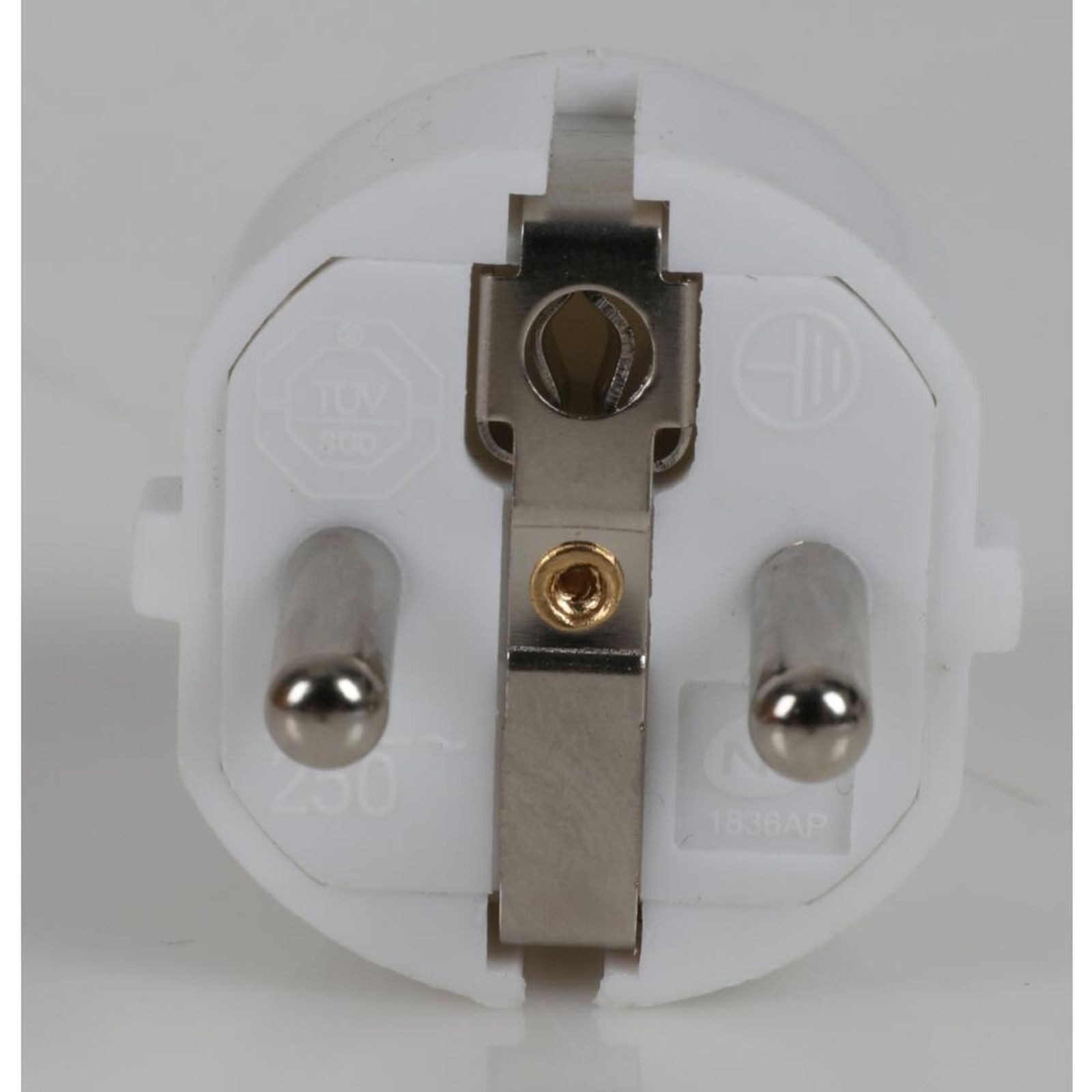 BURI Schuko-Stecker HEITECH Schutzkontakt Stecker Weiß IP20 Innen Schukokupplung – Bild 4 von 4