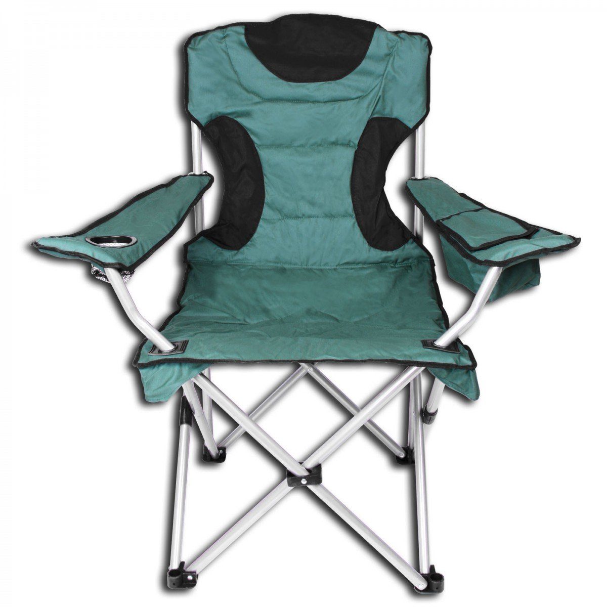 Campingstuhl Campingstuhl XXL mit Flaschenhalter und Kühltasche