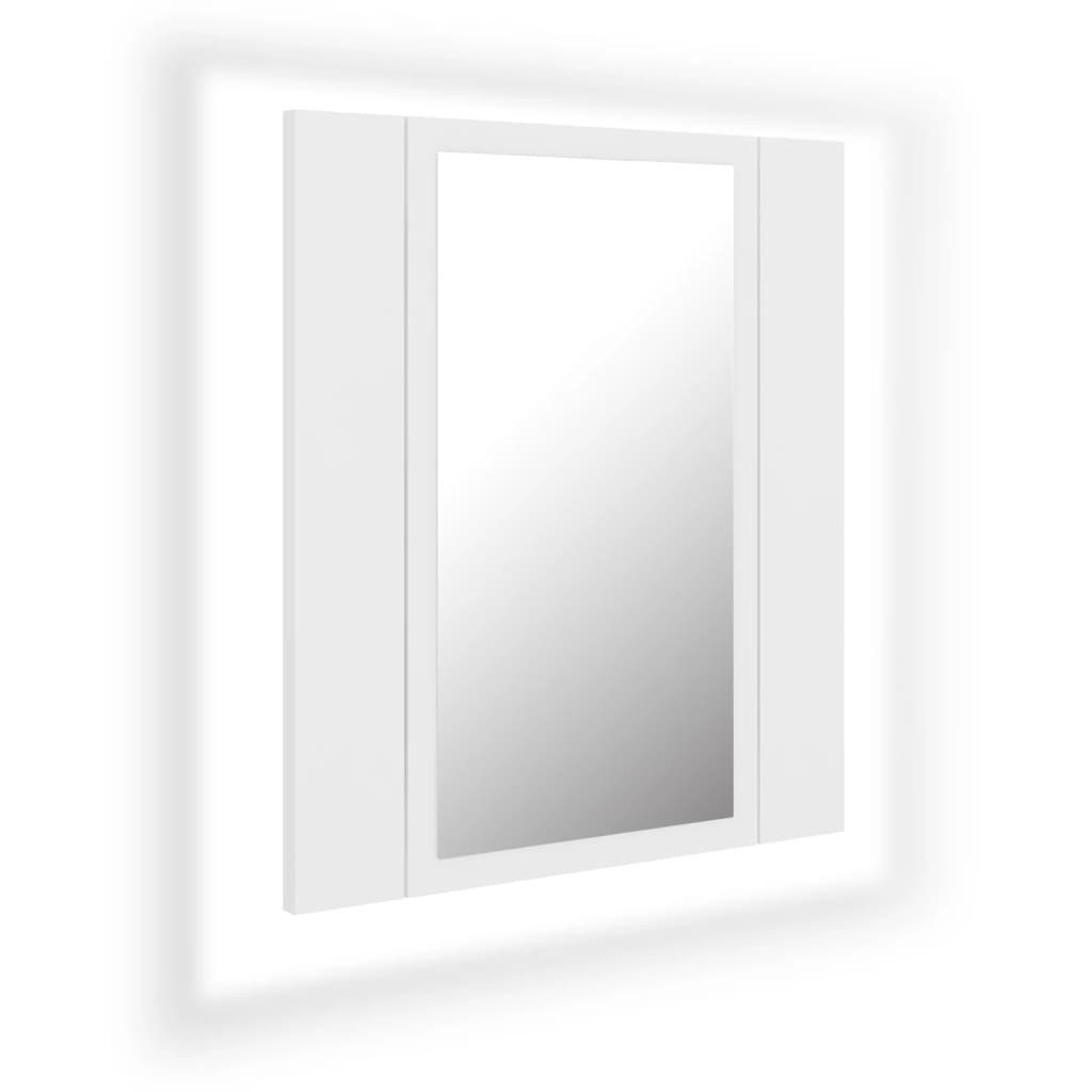vidaXL Spiegelschrank LED Bad Spiegelschrank Weiß 40x12x45 cm Badezimmer LED-Beleuchtung Spi