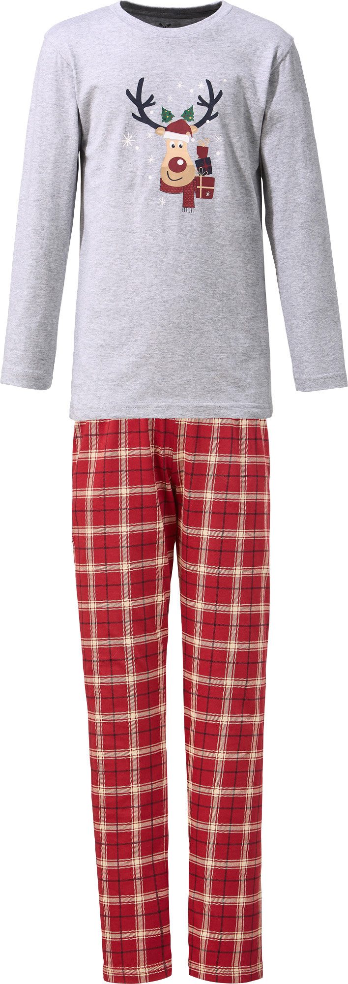 Erwin Müller Pyjama Kinder-Schlafanzug Single-Jersey Karo