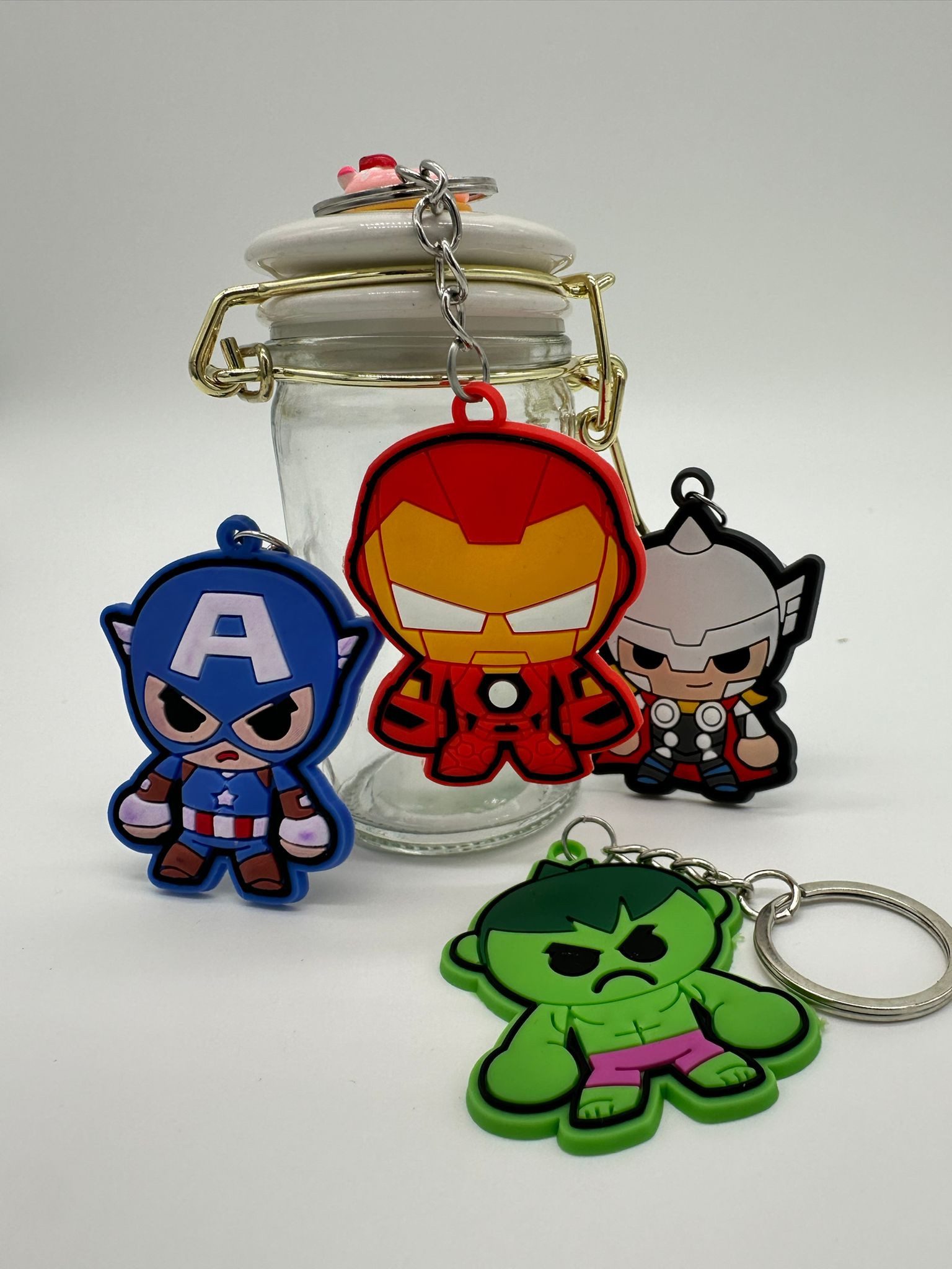 MARVEL Schlüsselanhänger Schlüsselanhänger Marvel captain America, Schlüsselanhänger Haustierschlüsselanhänger Geschenk Hund Frau Herren