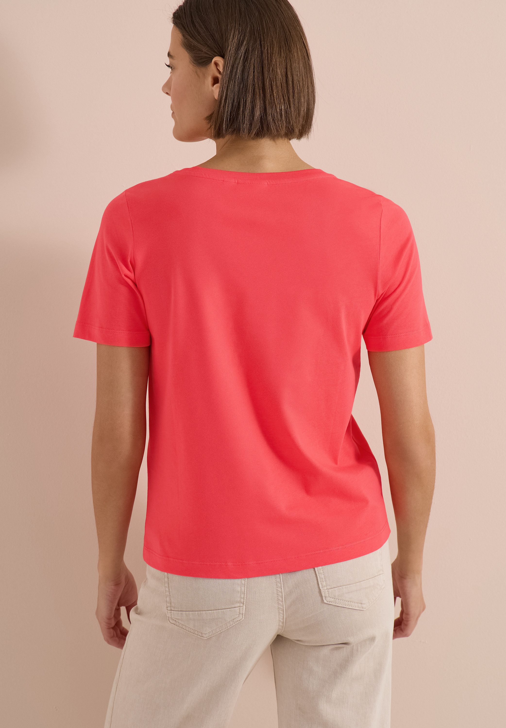 CECIL Print-Shirt Style Lea Sommershirt, Rundhals, Baumwolle, bedruckt