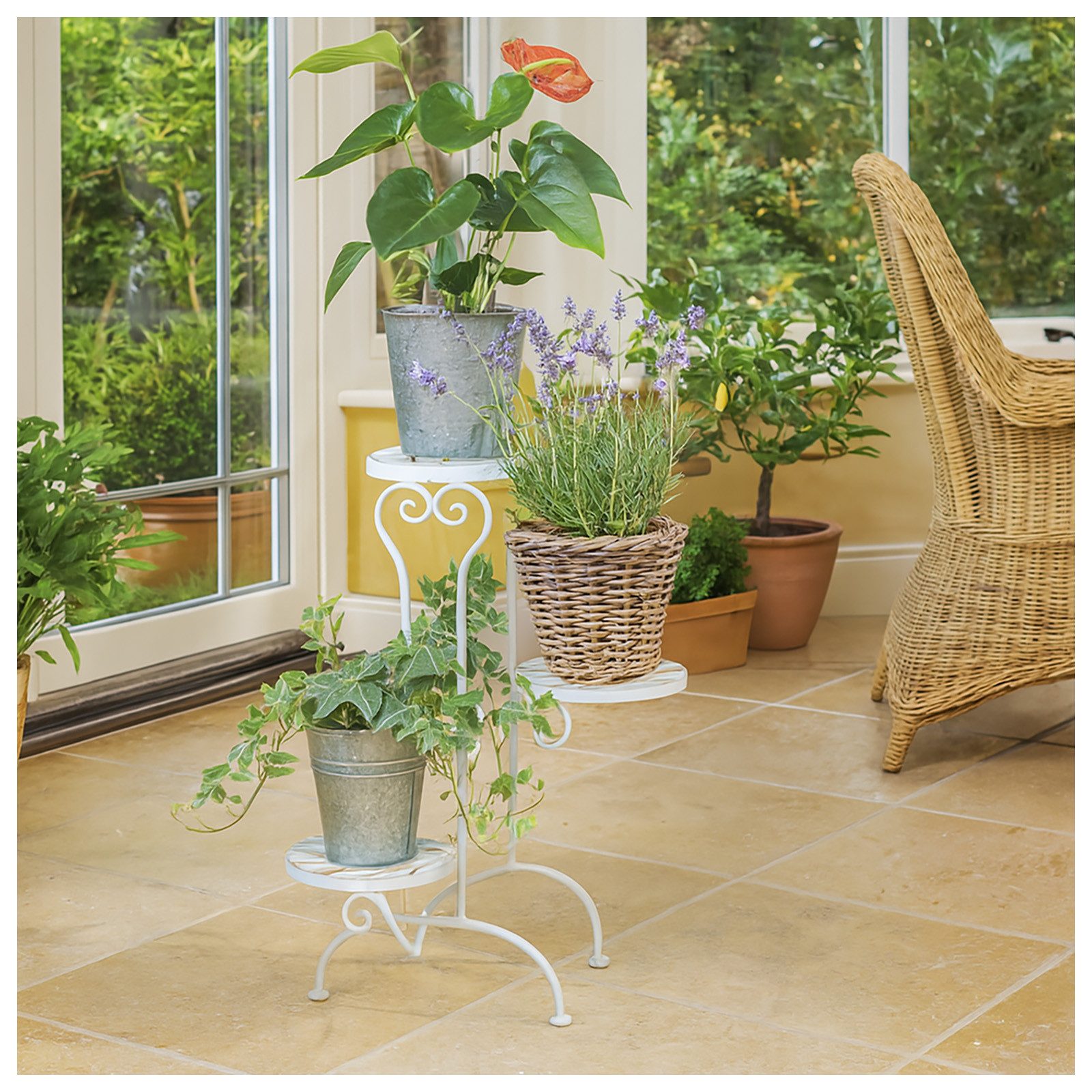 HTI-Living Pflanzentreppe Blumenständer mit 3 Etagen (Stück, 1 St., 1 Blume günstig online kaufen