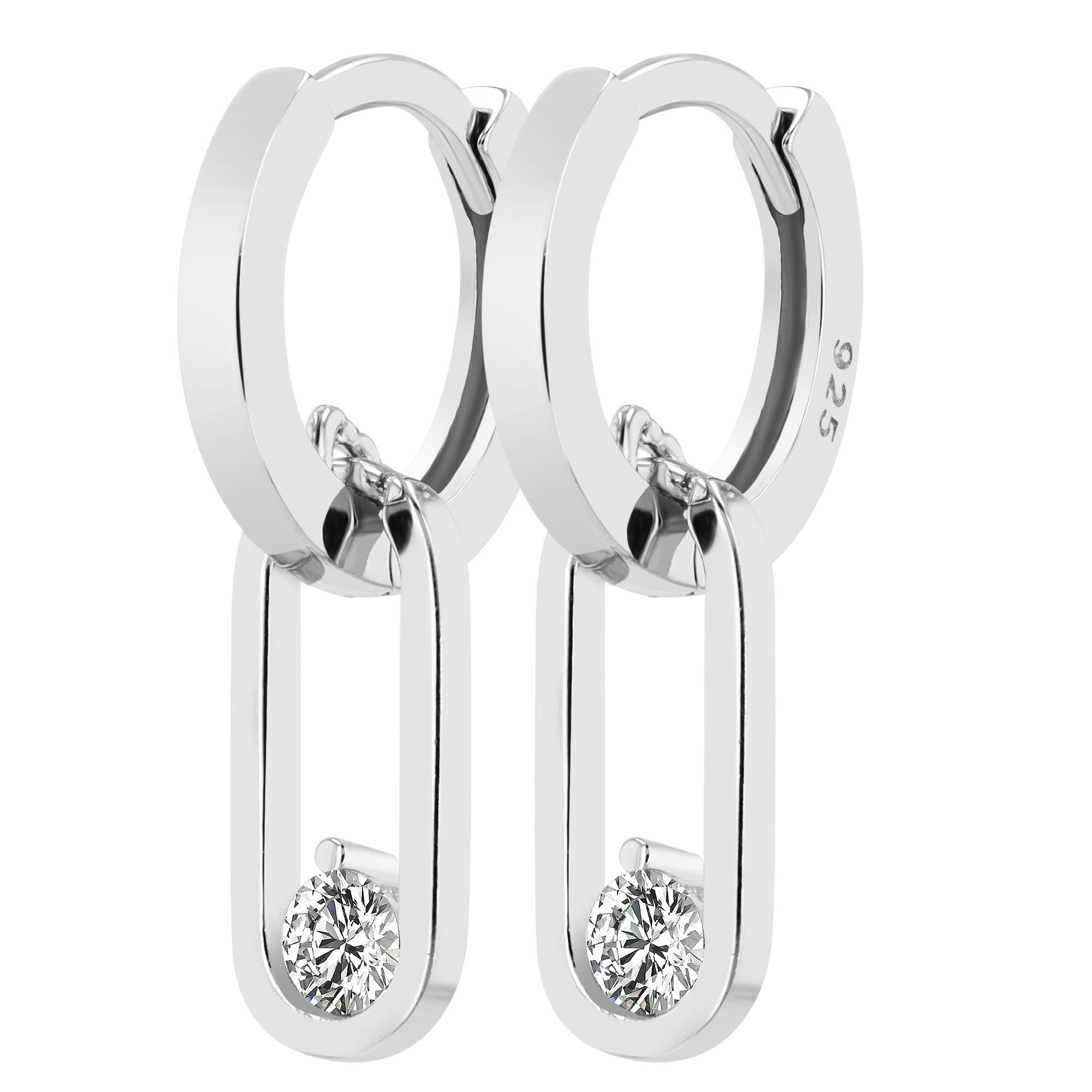 Adelia´s Paar Ohrhänger Damen Ohrhänger aus 925 Sterling Silber und Zirkoni günstig online kaufen