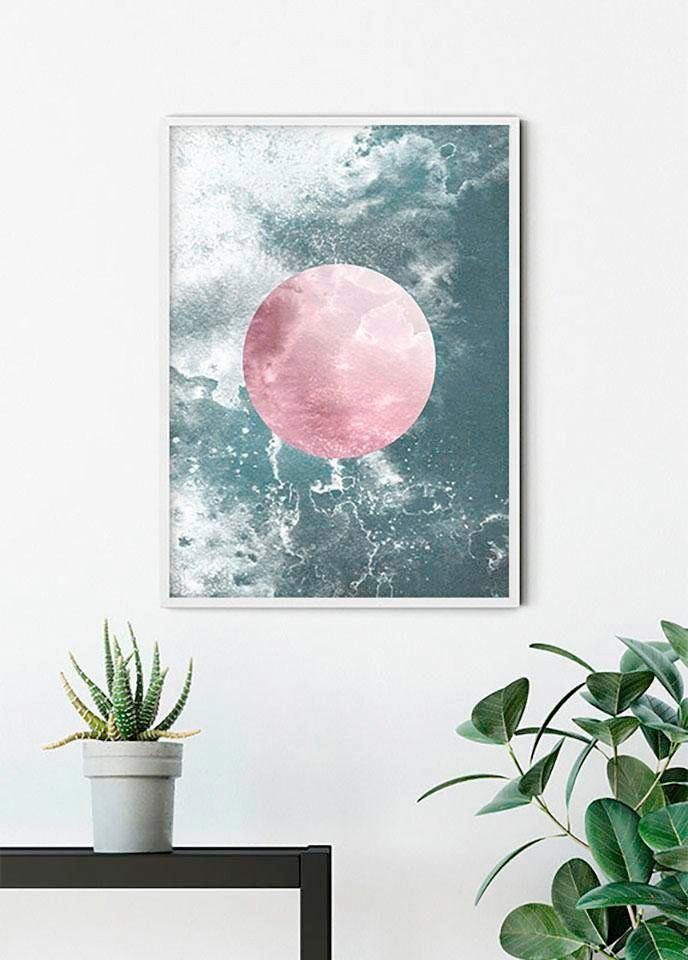 Komar Poster Solum Aqua, Abstrakt Wohnzimmer Schlafzimmer, (1 Kinderzimmer, St)