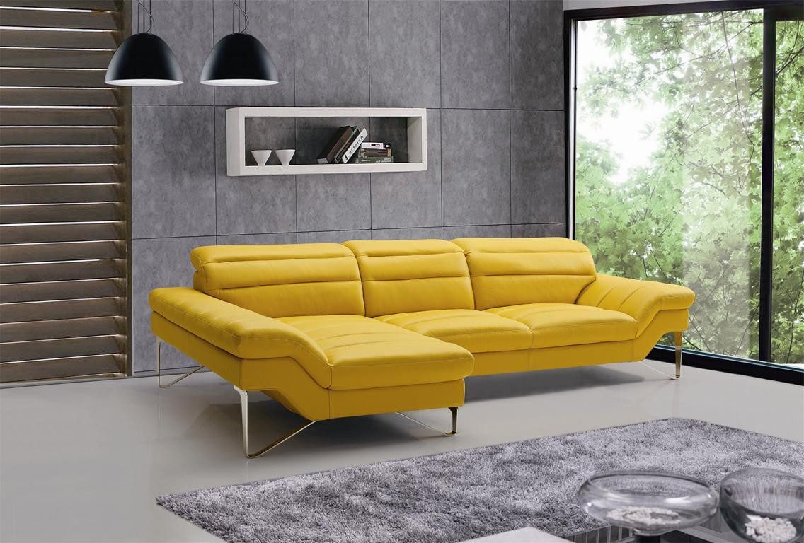 Xlmoebel Ecksofa Designer Multifunktions-Couch aus Leder mit gepolstertem Sitz, Hergestellt in Europa