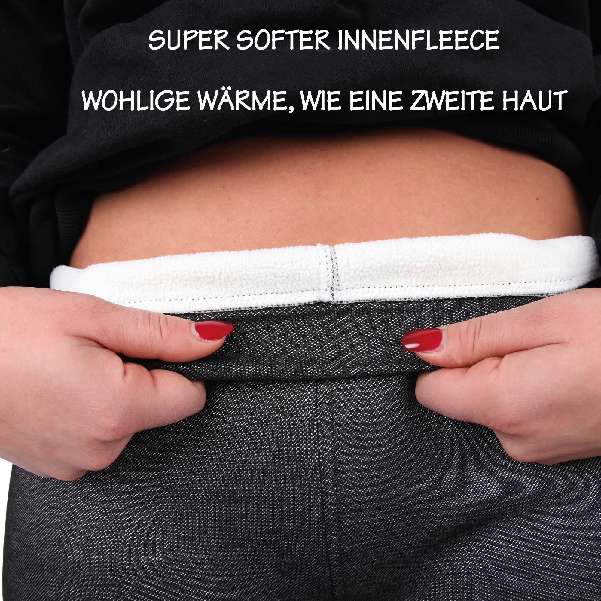 hemmy Fashion Thermoleggings High Waist Thermohose Damen Thermo Leggins, ge günstig online kaufen
