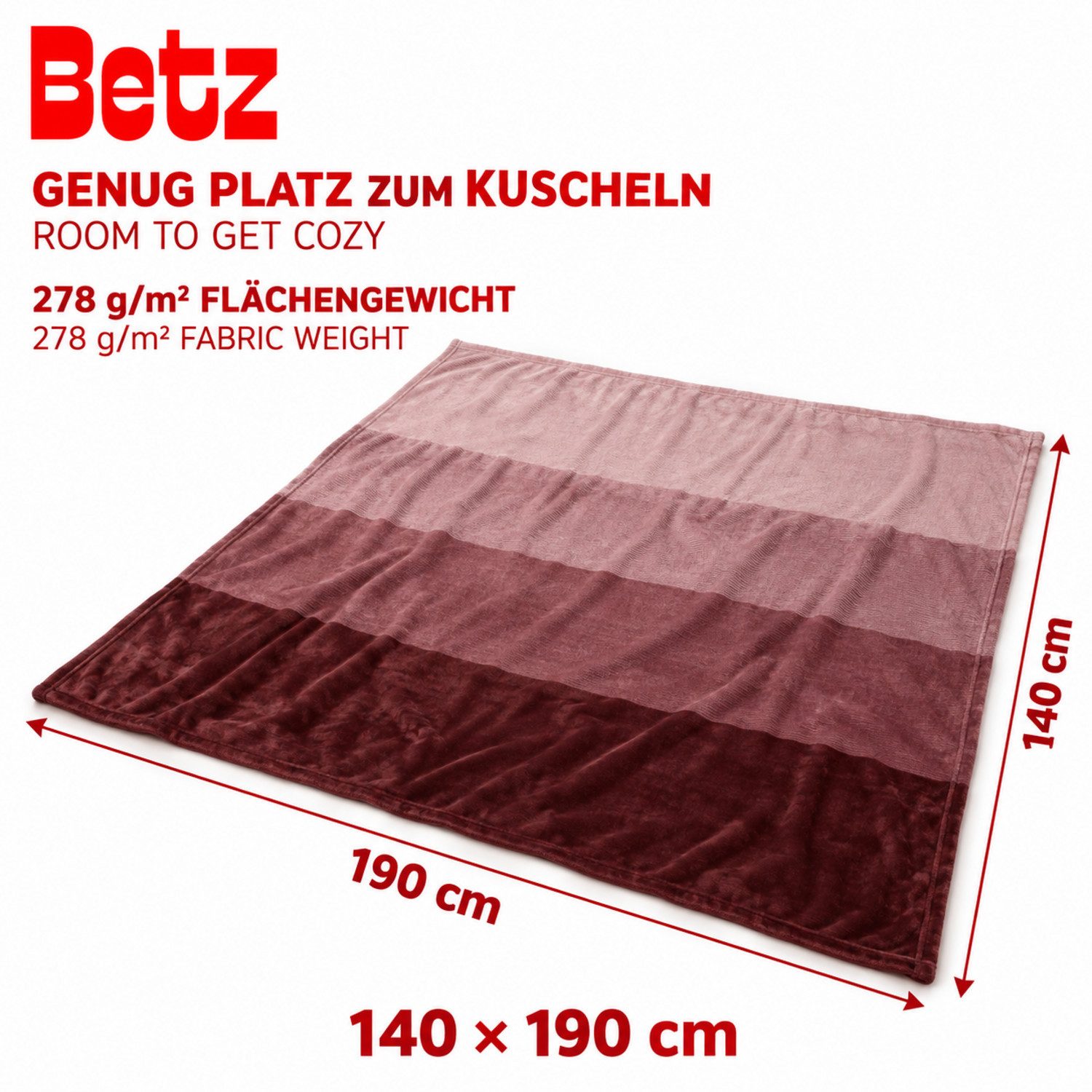 Wohndecke Kuscheldecke in der Geschenkverpackung Größe 140x190 cm, Betz, Wohndecke XXL Warm Sofadecke Decke Couch – Bild 2 von 5