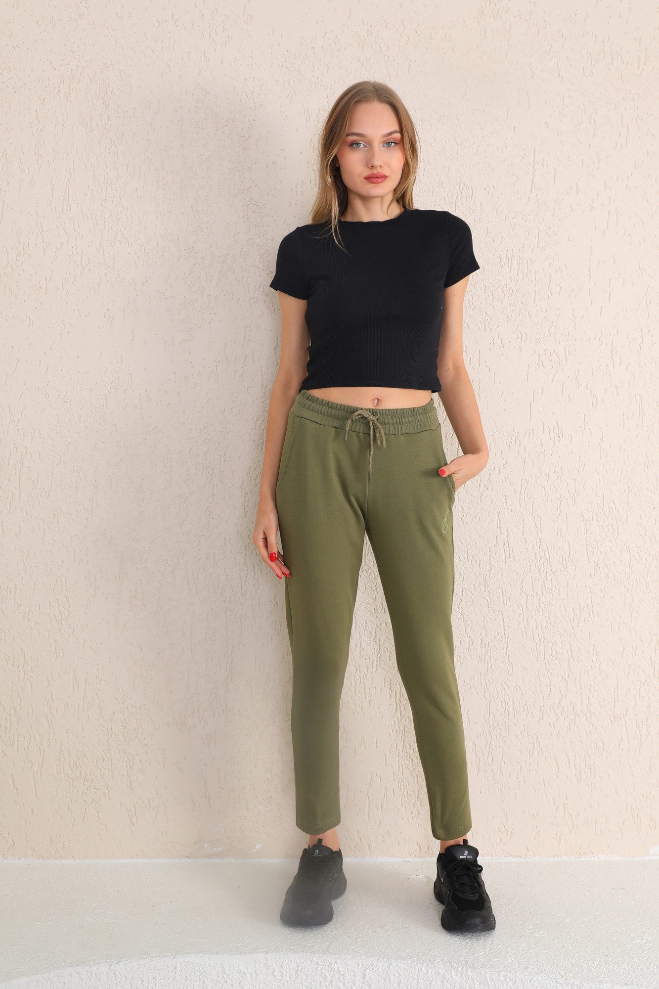 Bongual Loungehose Sweatpants reine Baumwolle mit Logostickerei günstig online kaufen