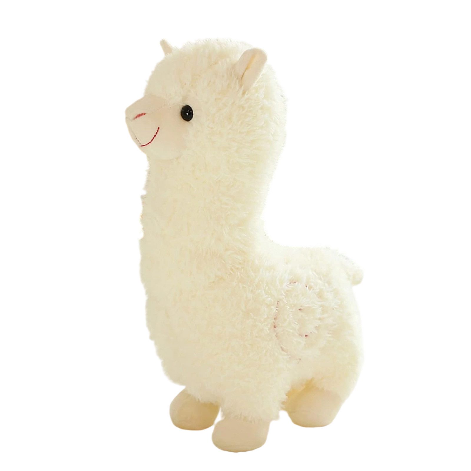 HAUSS SPOLE Kuscheltier Alpaka Plüschtier Kissen Plüschfigur PP-Baumwolle Einschlafhilfe (Alpaka Kuscheltier,Stand Alpaka Plüschtier, 1-St), Lama Stofftier Geschenk für Kinder Mädchen Jungen