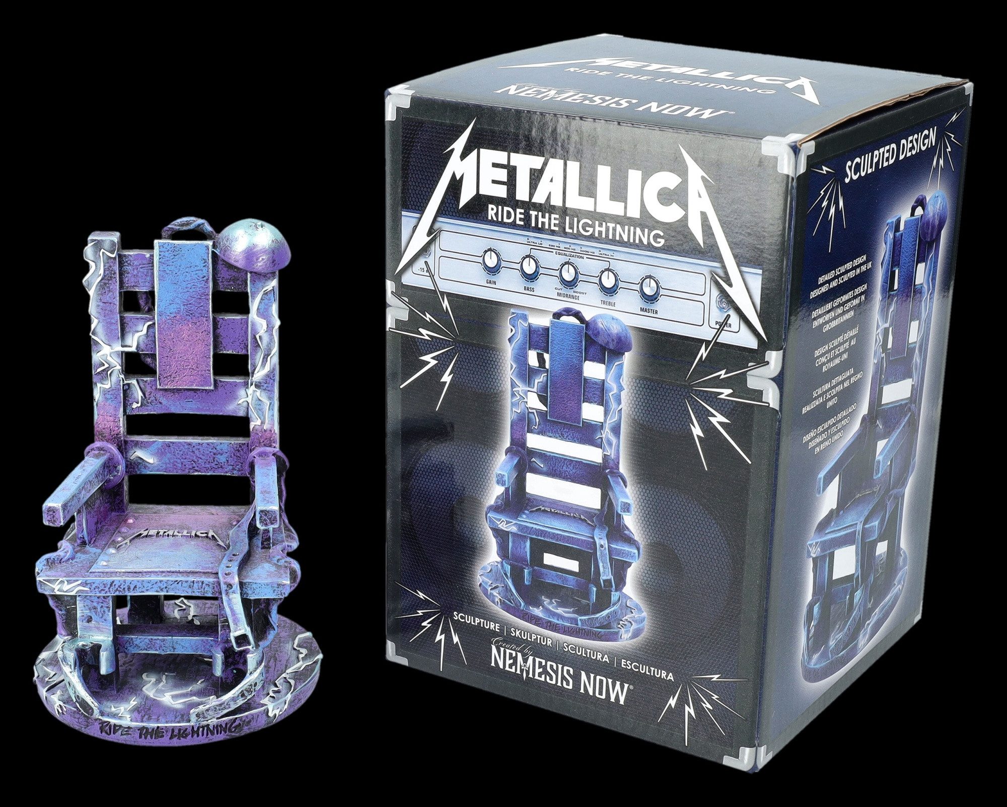 Figuren Shop GmbH Dekofigur Metallica Deko – Elektrischer Stuhl Figur Ride the Lightning 15 cm