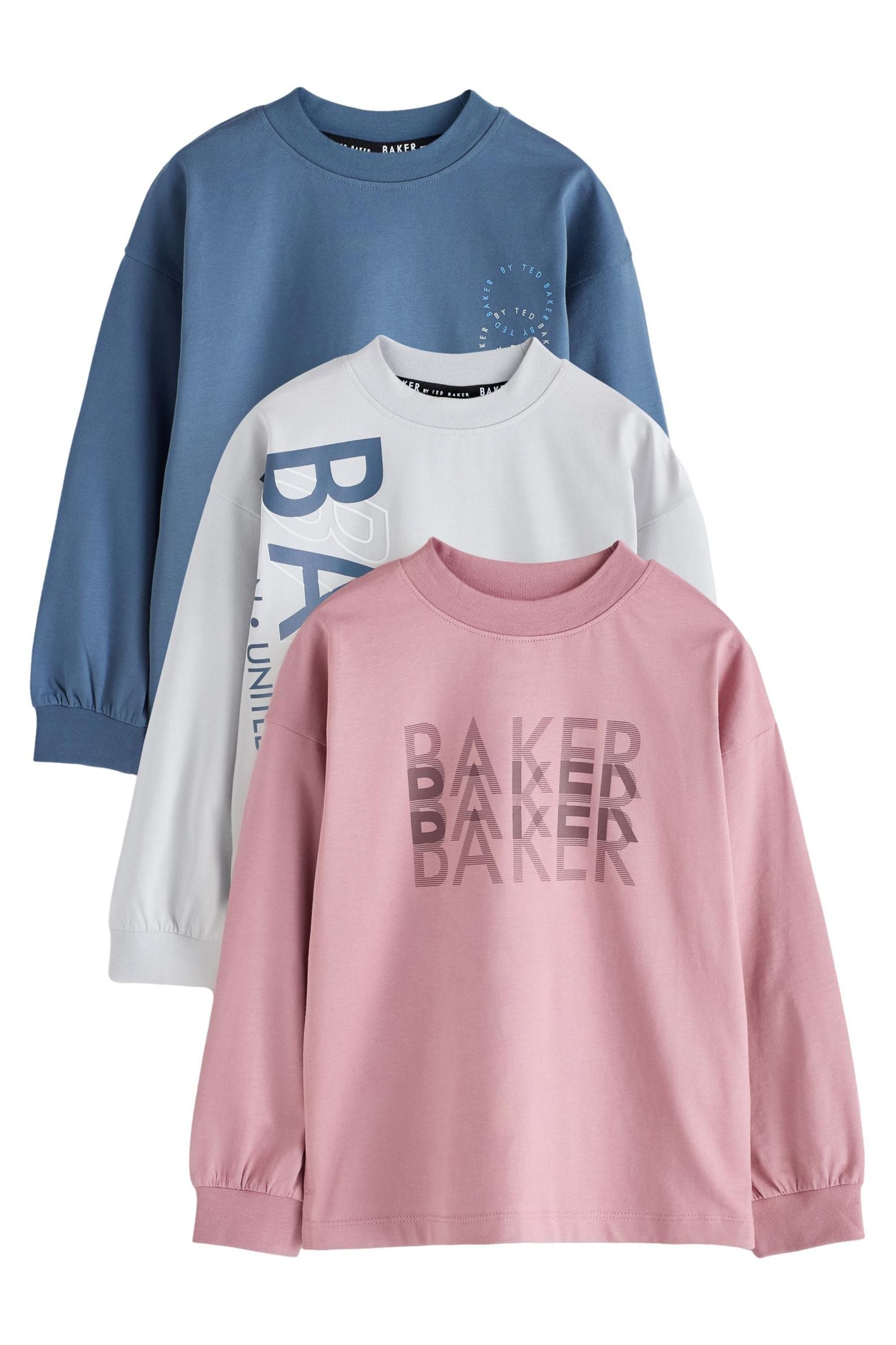 Baker by Ted Baker Langarmshirt Baker by Ted Baker Langarmshirts, 3er-Pack (3-tlg)