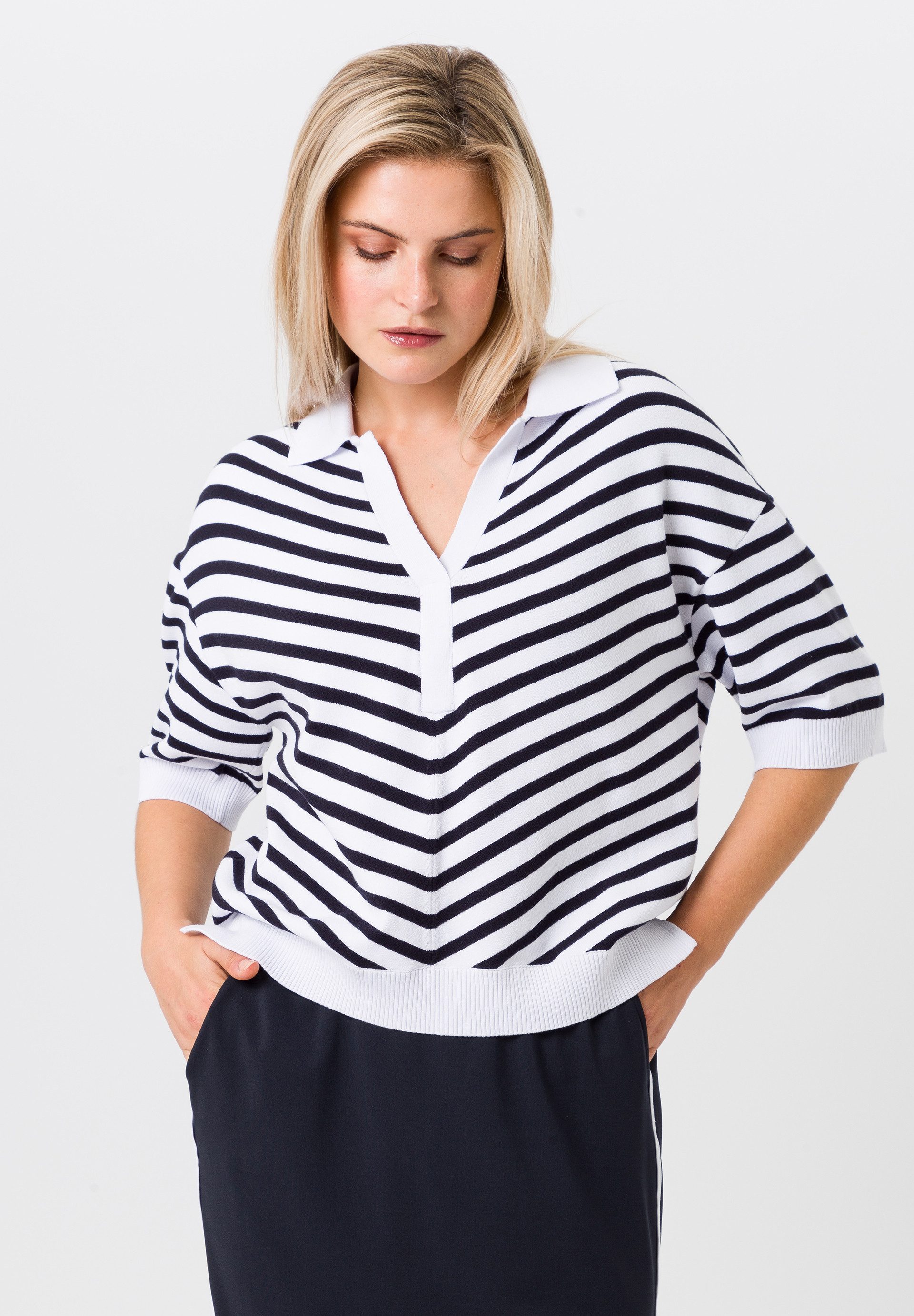 TUZZI Strickpullover mit sportivem Kragen günstig online kaufen