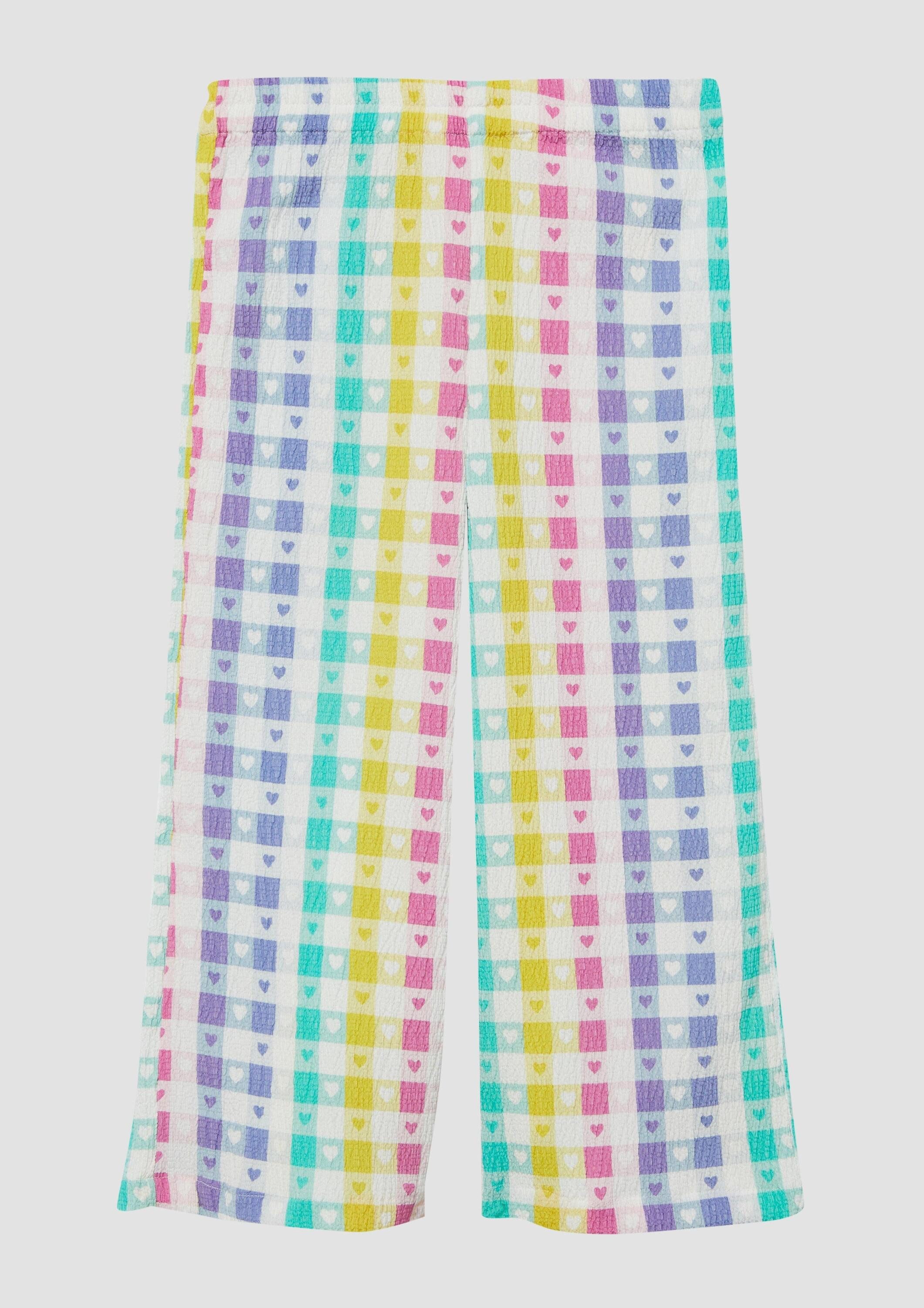 s.Oliver Chinos Hose Wide Leg-Hose mit Crêpestruktur