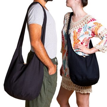 PANASIAM Schultertasche Geometrix Schulterbeutel aus 100% Baumwolle praktische Umhängetasche, In 2 Größen Beuteltasche auch als Wickeltasche und Handtasche geeignet