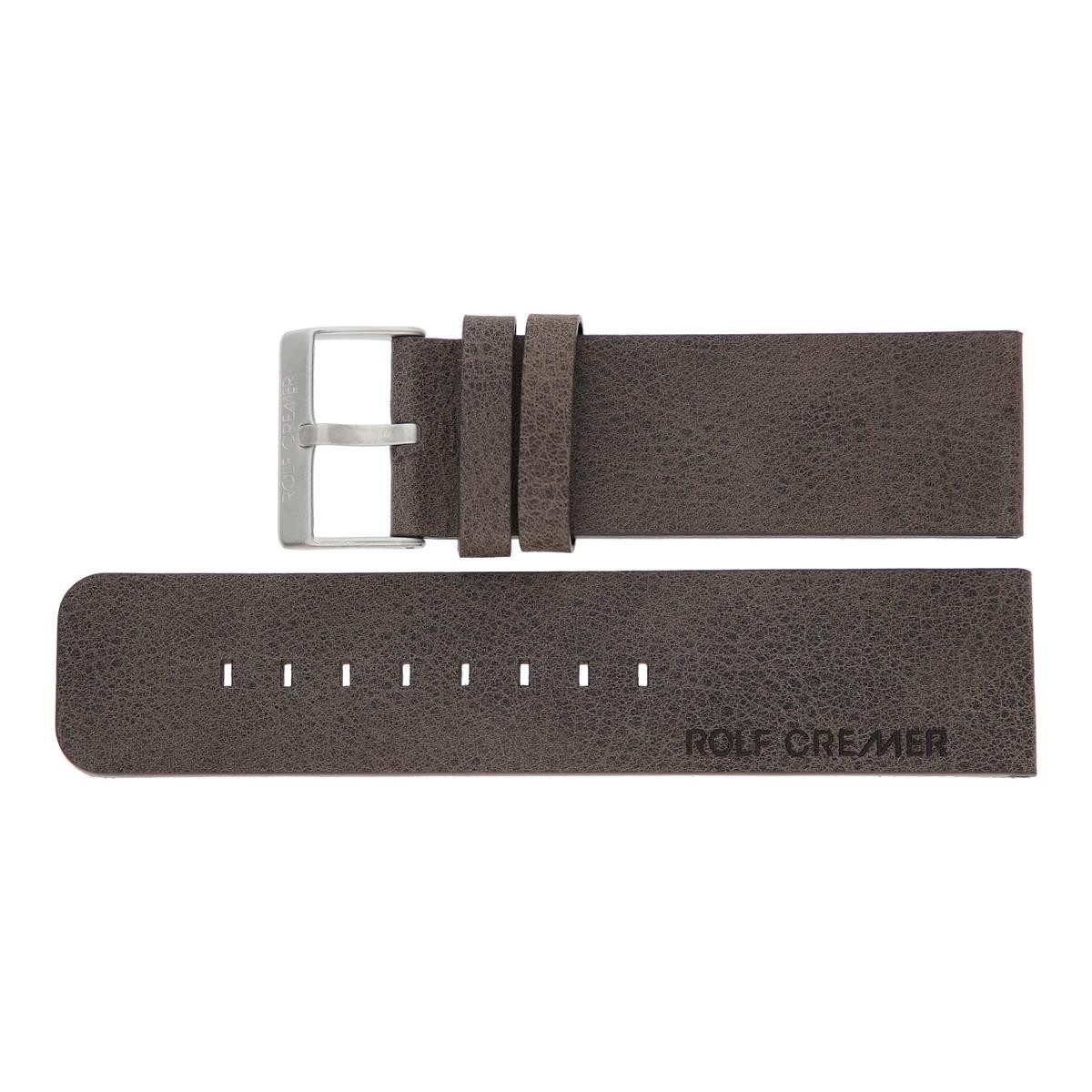 Rolf Cremer Armband Rolf Cremer Uhrenarmband Leder LB006_schlamm Edelstahl (kein Set, 1-tlg., kein Set)