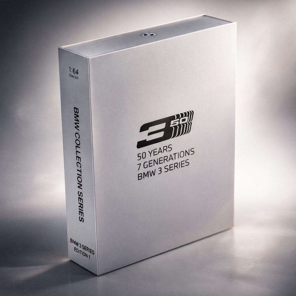BMW Modellauto Exklusive Geschenkbox BMW Car Edition 50Jahre 3er Geschenkset, (7-tlg)
