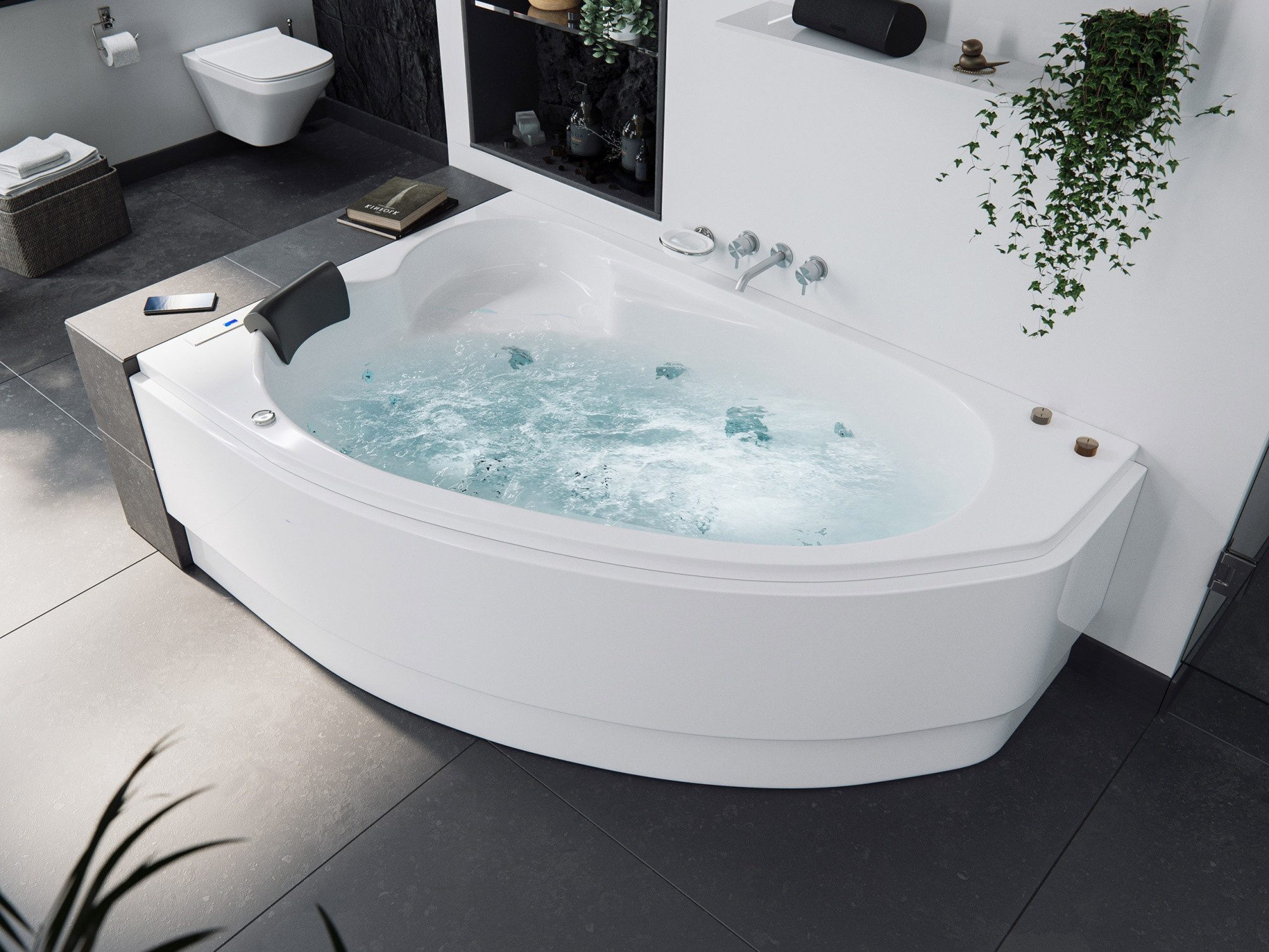 Magnolia Home Whirlpool-Badewanne Constantin links Whirlpool günstig online kaufen