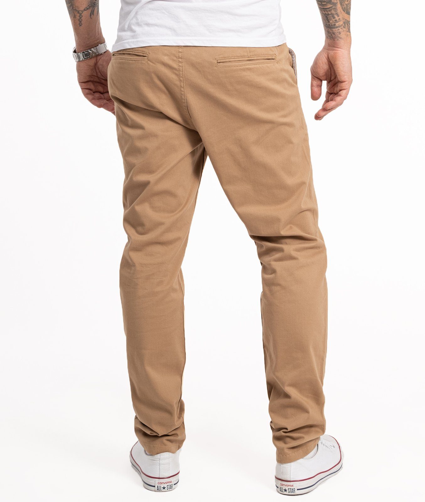 Indumentum Chinohose Herren Regular Fit Chinohose IR-506 auch in Größen Größen erhältlich, mit elastischem Bund