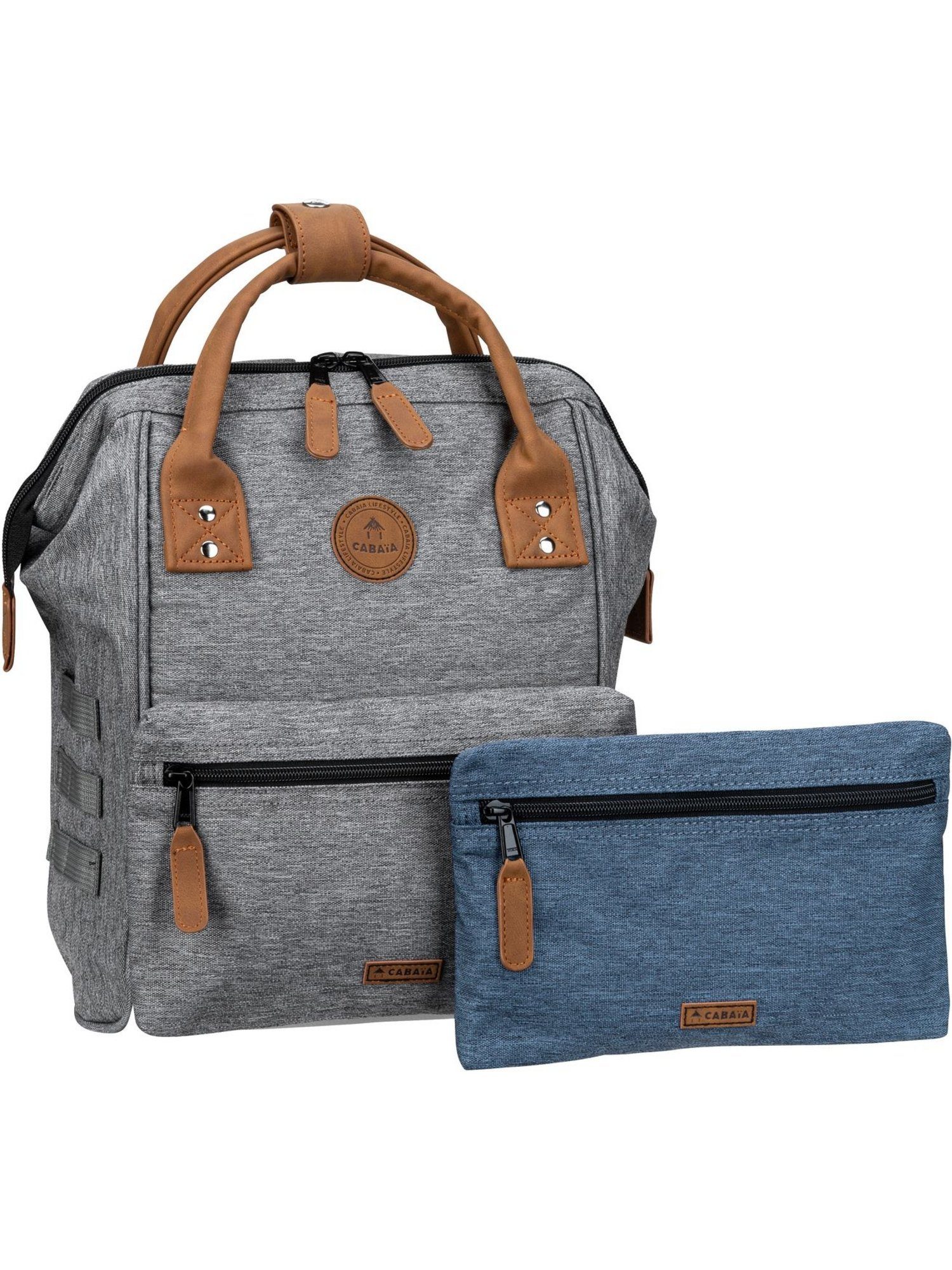 CABAIA Tagesrucksack Small (3-tlg), Cityrucksack mit austauschbaren Vordertaschen