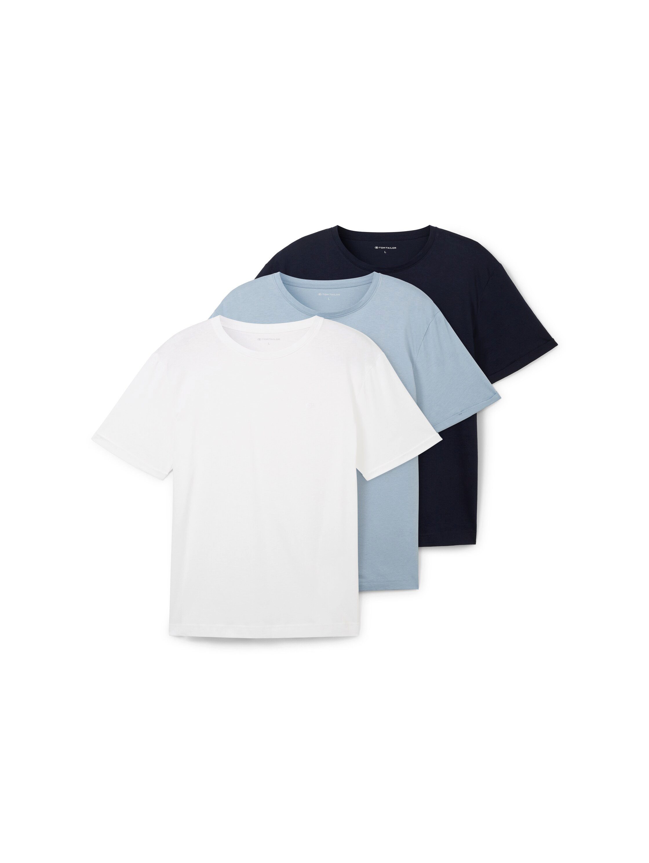 TOM TAILOR T-Shirt (Packung, 3-tlg) mit günstig online kaufen