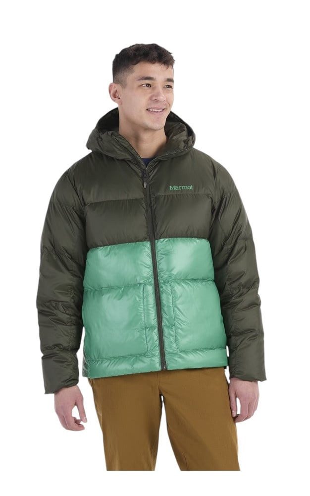 Marmot Winterjacke Winter-Daunenjacke Guides Down Hoody 2024 dunkelgrün/grün Herren