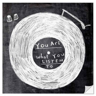 Posterlounge Wandfolie ATELIER M, You Are What You Listen To, Wohnzimmer Illustration