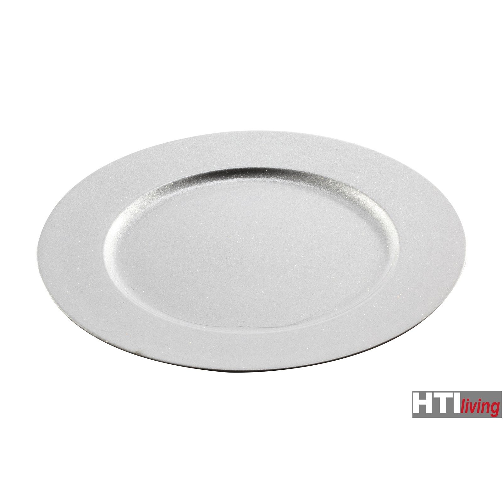 HTI-Living Dekoteller Dekoteller Glitter Silber (Stück, günstig online kaufen