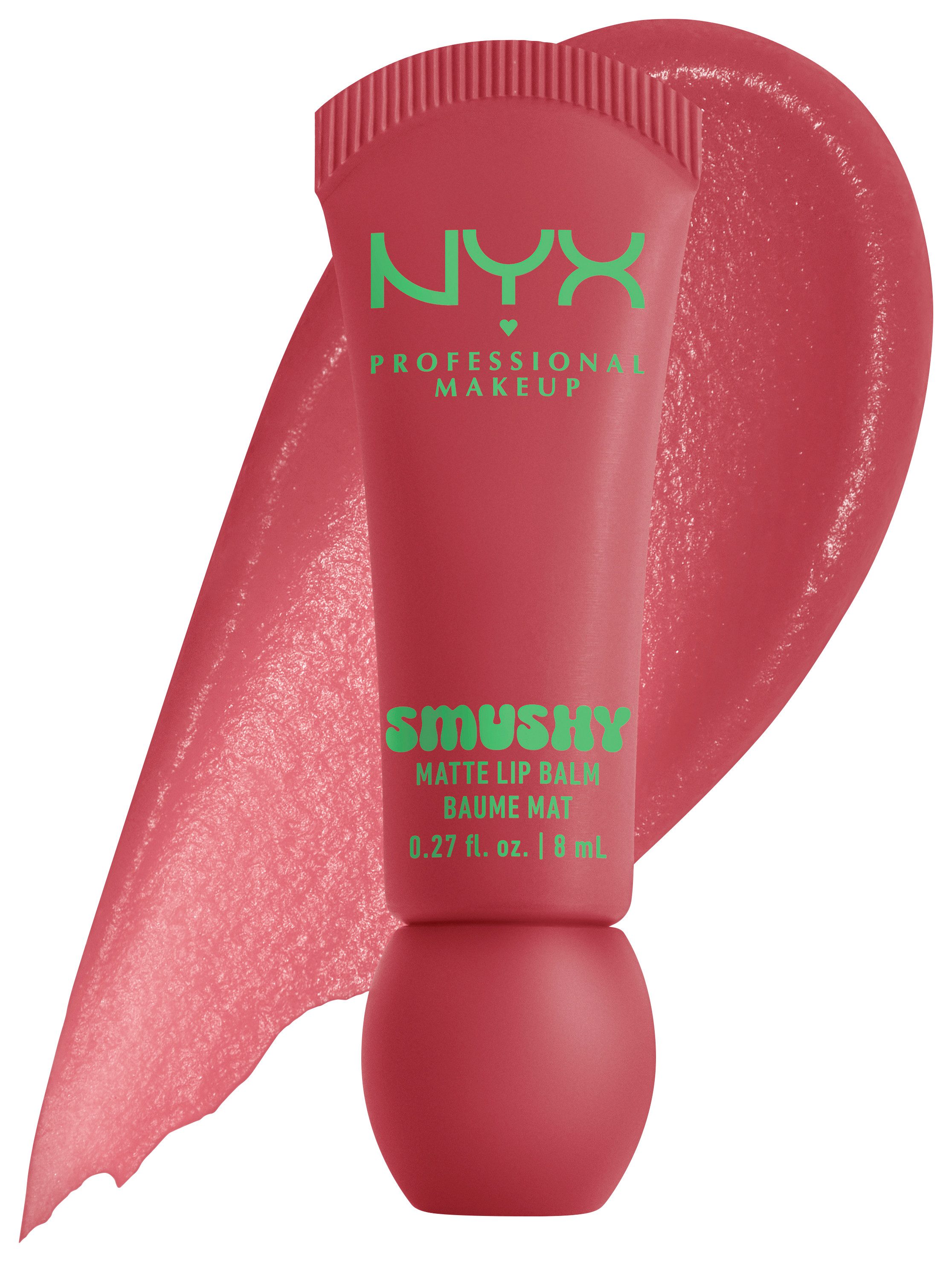 NYX PROFESSIONAL MAKEUP Lippenbalsam Smushy Matte Lip Balm, jeder der Farbtöne hat einen einzigartigen, süßen Duft