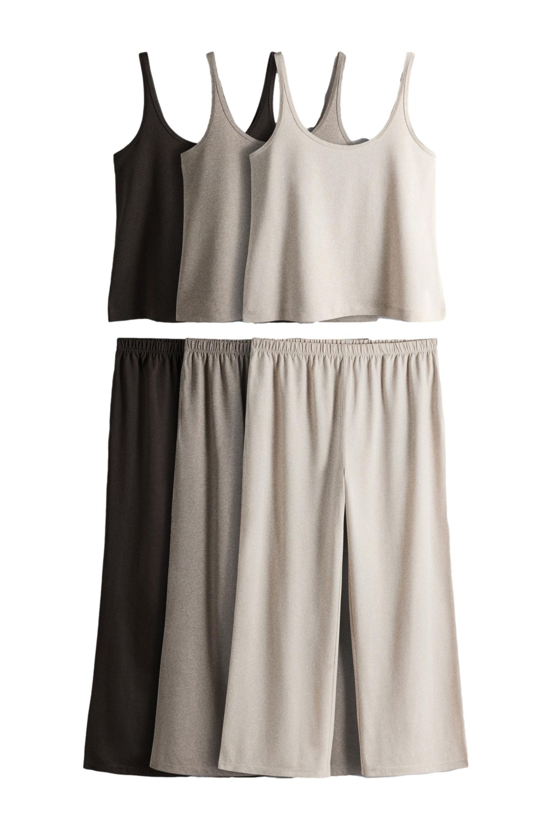 The Set Pyjama The Set Essentials Schlafanzug, 3er-Pack (6 tlg)