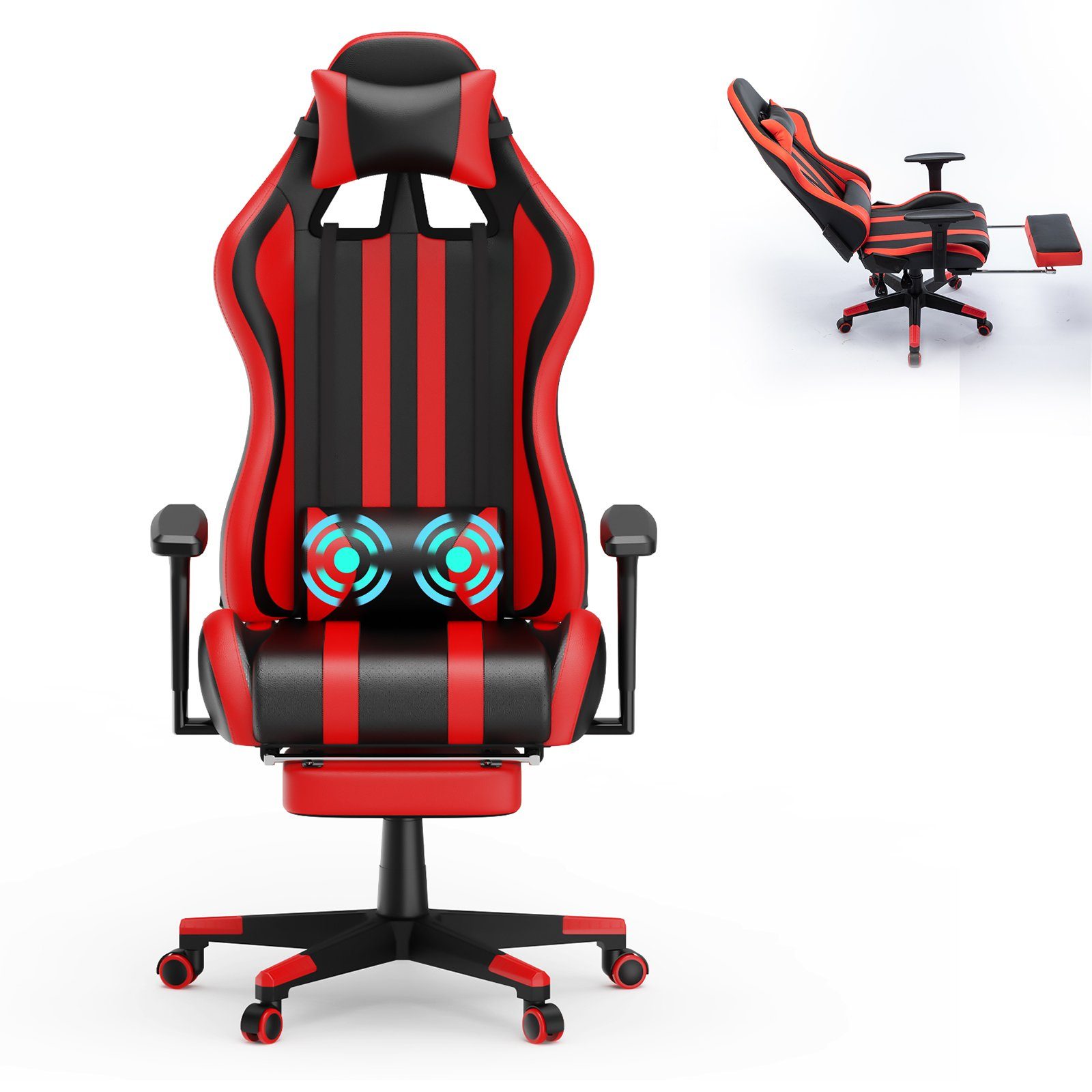 AUFUN Gaming-Stuhl Authmic Biirostuhl Ergonomischrr Schreibtischstvhl, Max. 150 kg, 360° drehbar