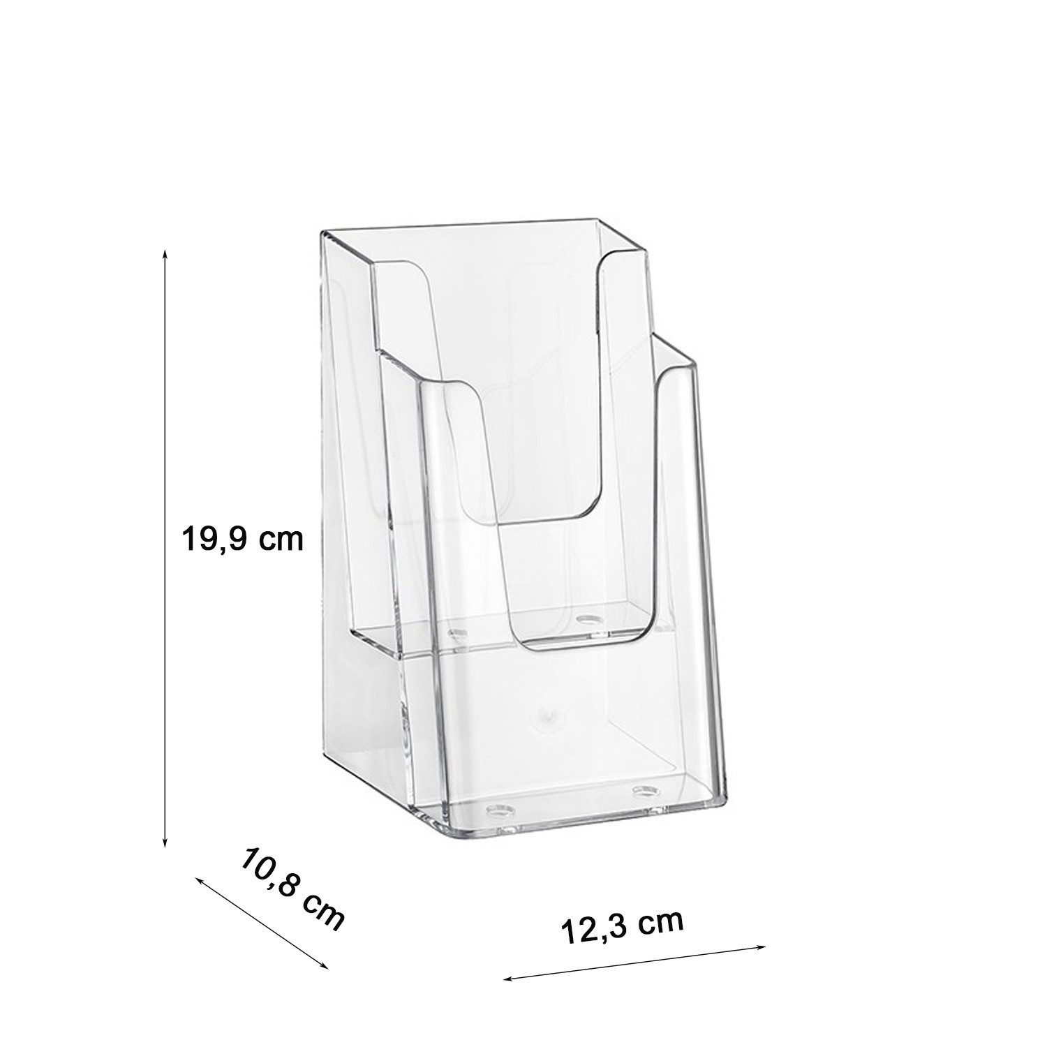 ogoPLUS Zeitungsständer 2 Etagen Prospektständer Din lang Hochformat, Prosp günstig online kaufen
