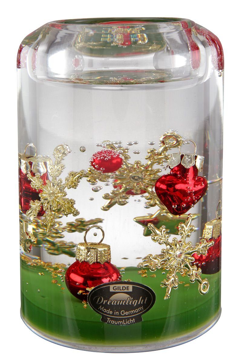 GILDE Dekoobjekt Teelichtglas Christmas Star Festliche Glasdekoration