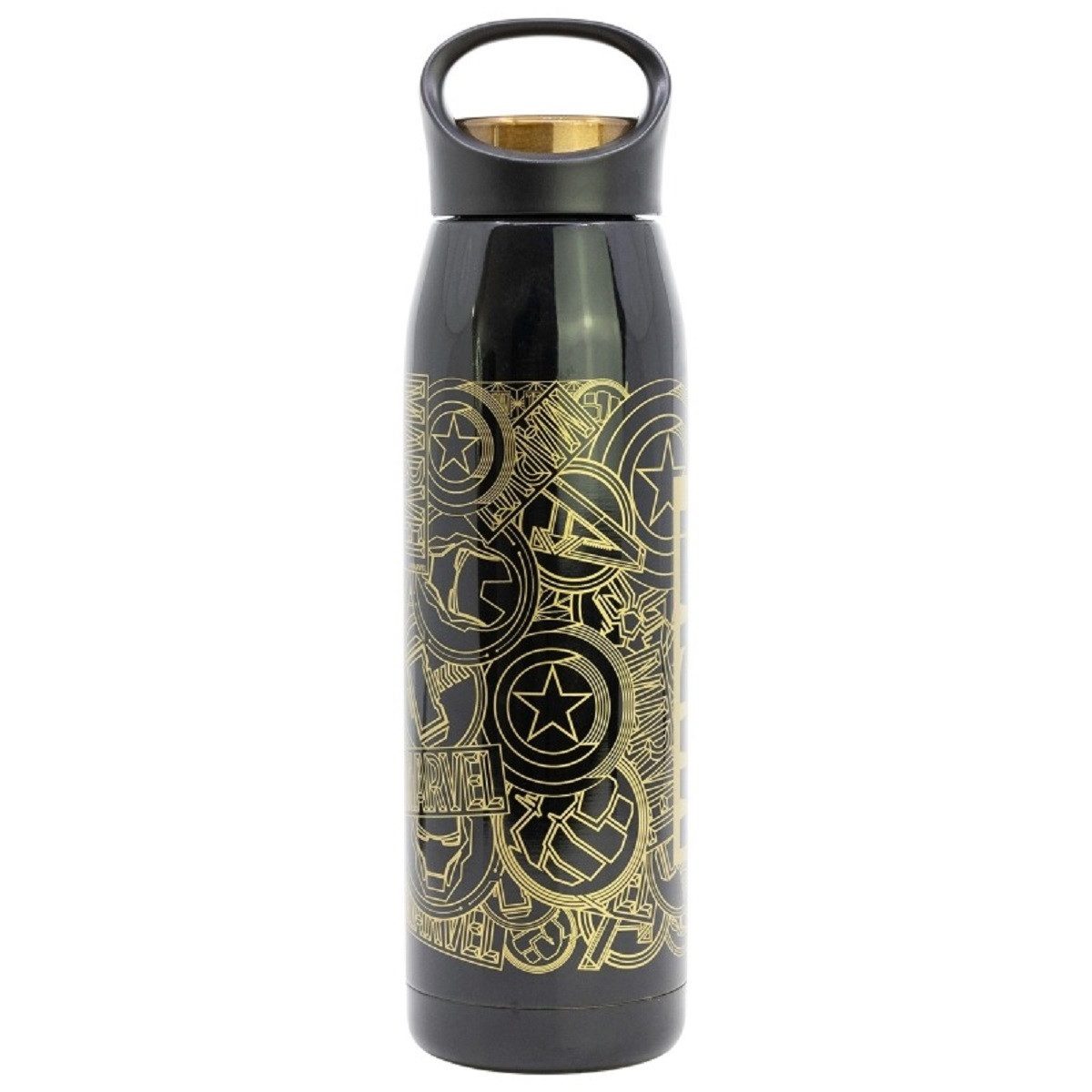 MARVEL Trinkflasche Thermoflasche Isolierflasche 665 ml aus Edelstahl mit Schraubdeckel