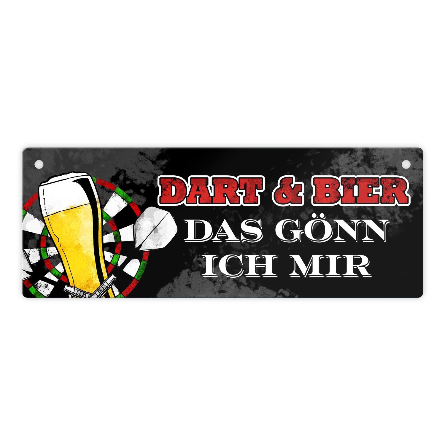 Metallschild Dart und Bier das gönn ich mir Metallschild