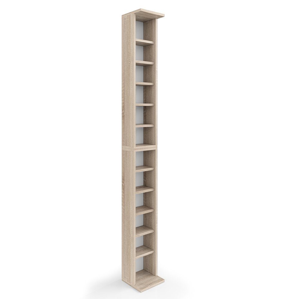 Vicco CD-Regal, Sonoma/Sonoma, 21 x 183.6 günstig online kaufen