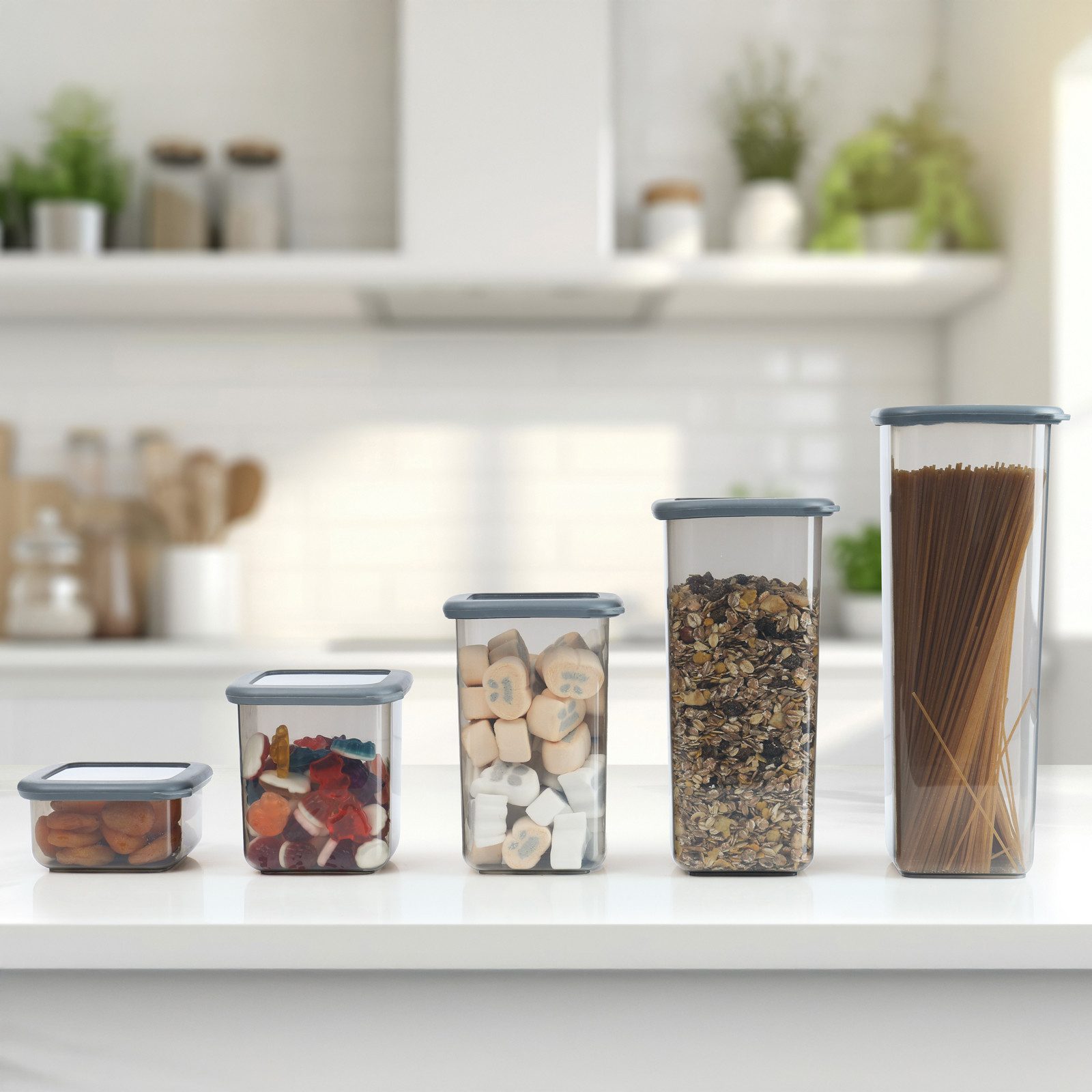 astor24 Frischhaltedose PREMIUM Vorratsdosen Set mit Deckel Frischhaltedosen Aufbewahrungsbox, Kunststoff, (10er Set, 10-tlg., 10er Set Vorratsdosen mit Deckel), 5 verschiedene Größen - BPA-frei - für alle Lebensmittel