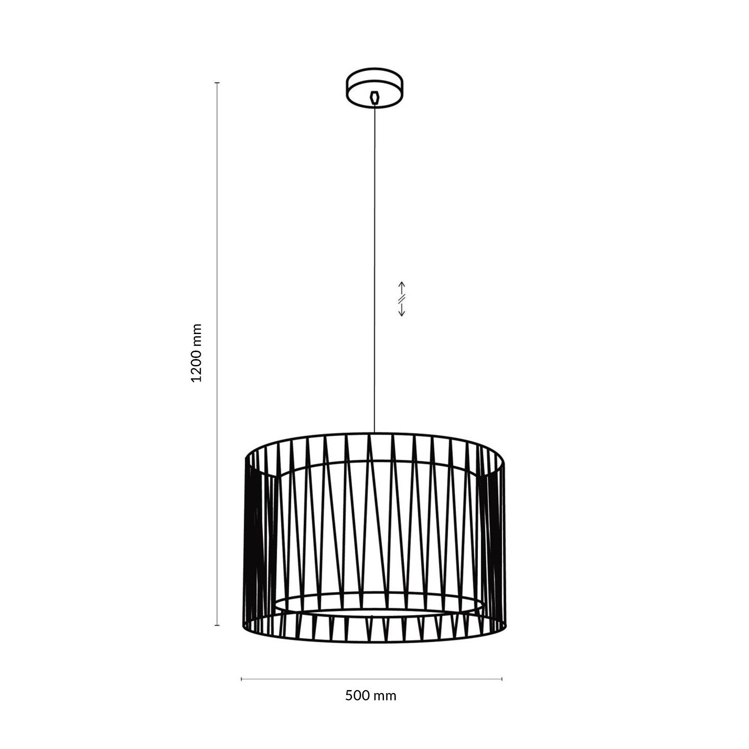Licht-Erlebnisse Pendelleuchte LUND, ohne Leuchtmittel, Hängelampe Schwarz Metall Stoff 3-flammig stylisch Esstisch