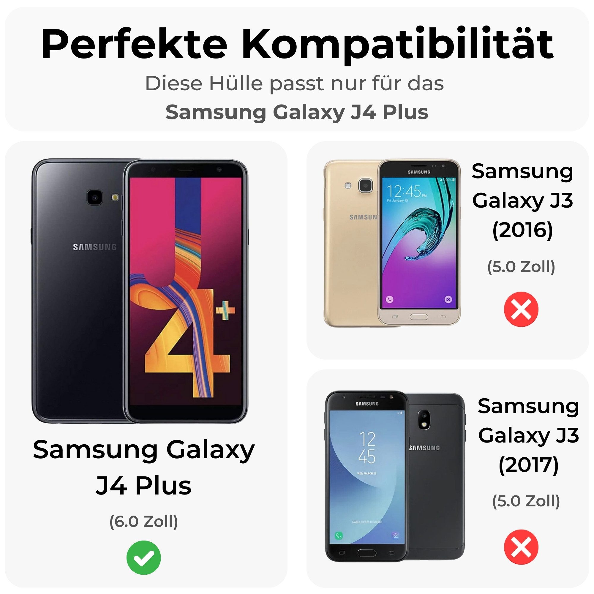 betterfon Handyhülle Handytasche für Samsung Galaxy Klapphülle Flip Case, Wallet Case mit Kartenfächern Magnetverschluss und weicher Innenhülle