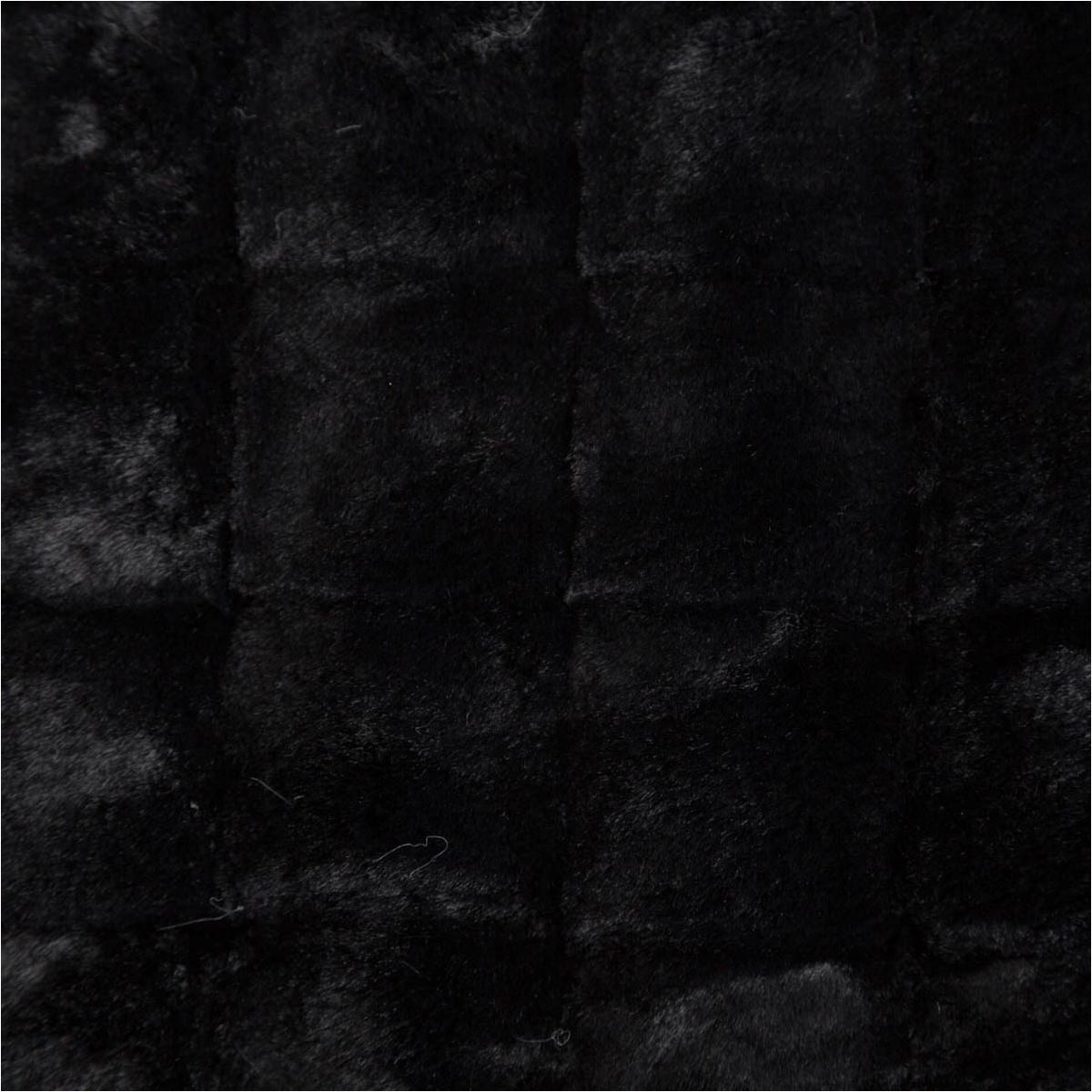 SCHÖNER LEBEN. Stoff Fellimitat Plüschstoff Relief Karo schwarz 1,58m Breite, pflegeleicht