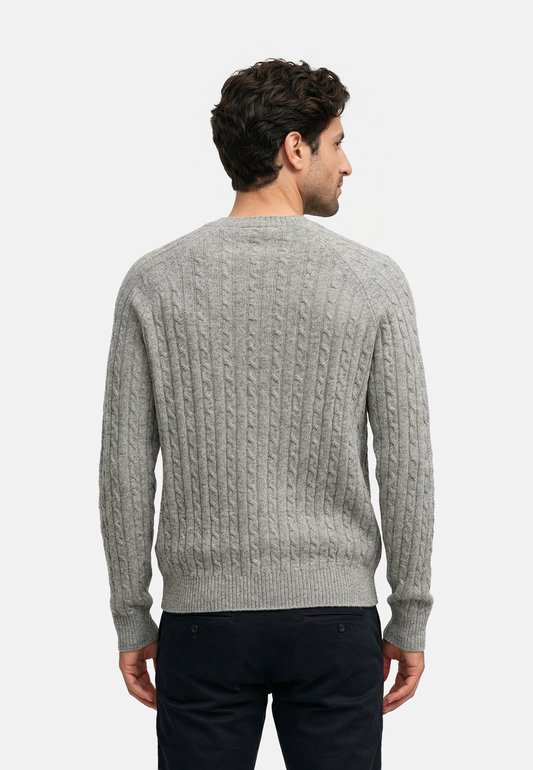 Kronstadt Strickpullover Herren KSFlynn Strickpullover Herrenpullover Strickpullover mit zeitlosem Zopfmuster