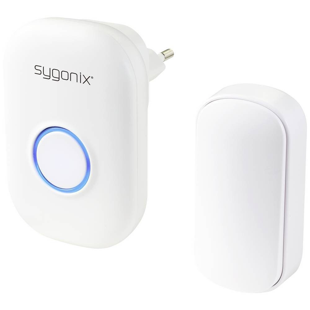 Sygonix Smart Home Türklingel FUNKKLINGEL KOMPLETTSET BATTERIELOS SY-5225388 (batterielos, mit Blitzlicht)